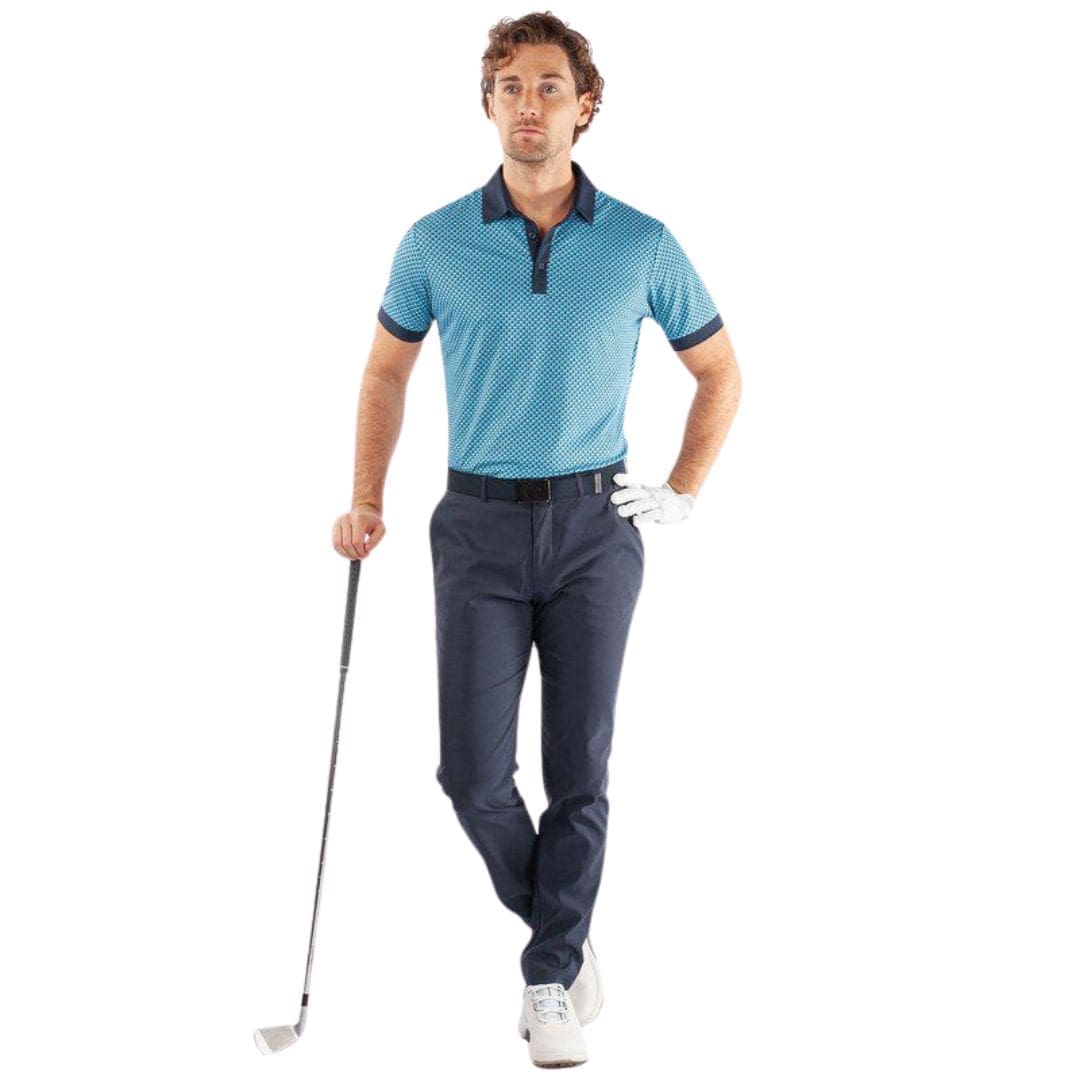Galvin Green Mate Golf Polo Shirt (Aqua & Navy)