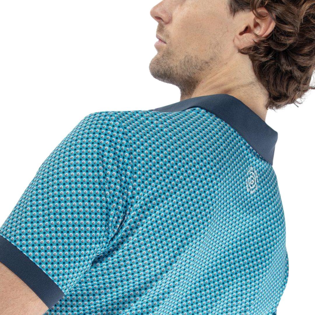 Galvin Green Mate Golf Polo Shirt (Aqua & Navy)