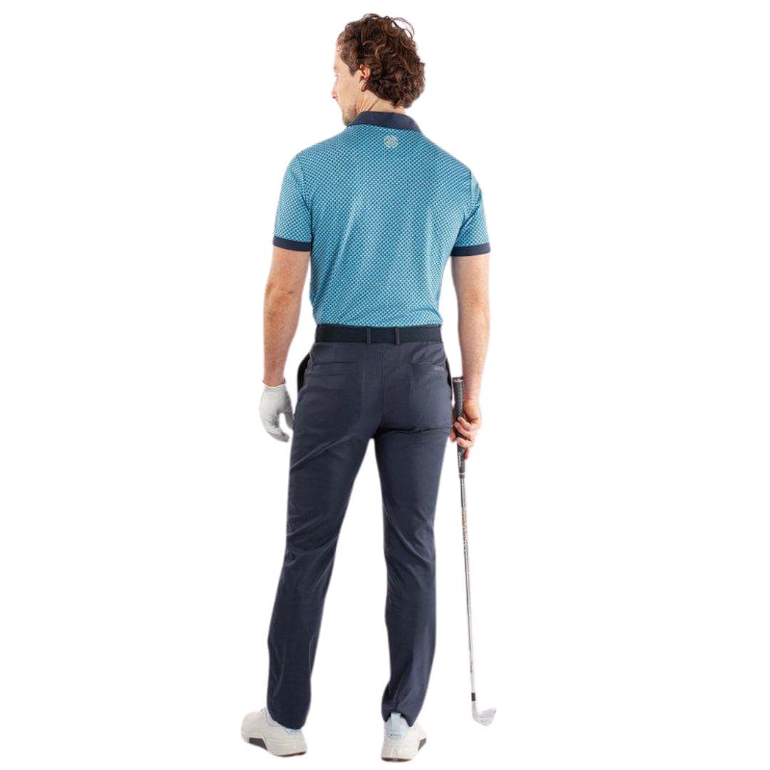 Galvin Green Mate Golf Polo Shirt (Aqua & Navy)