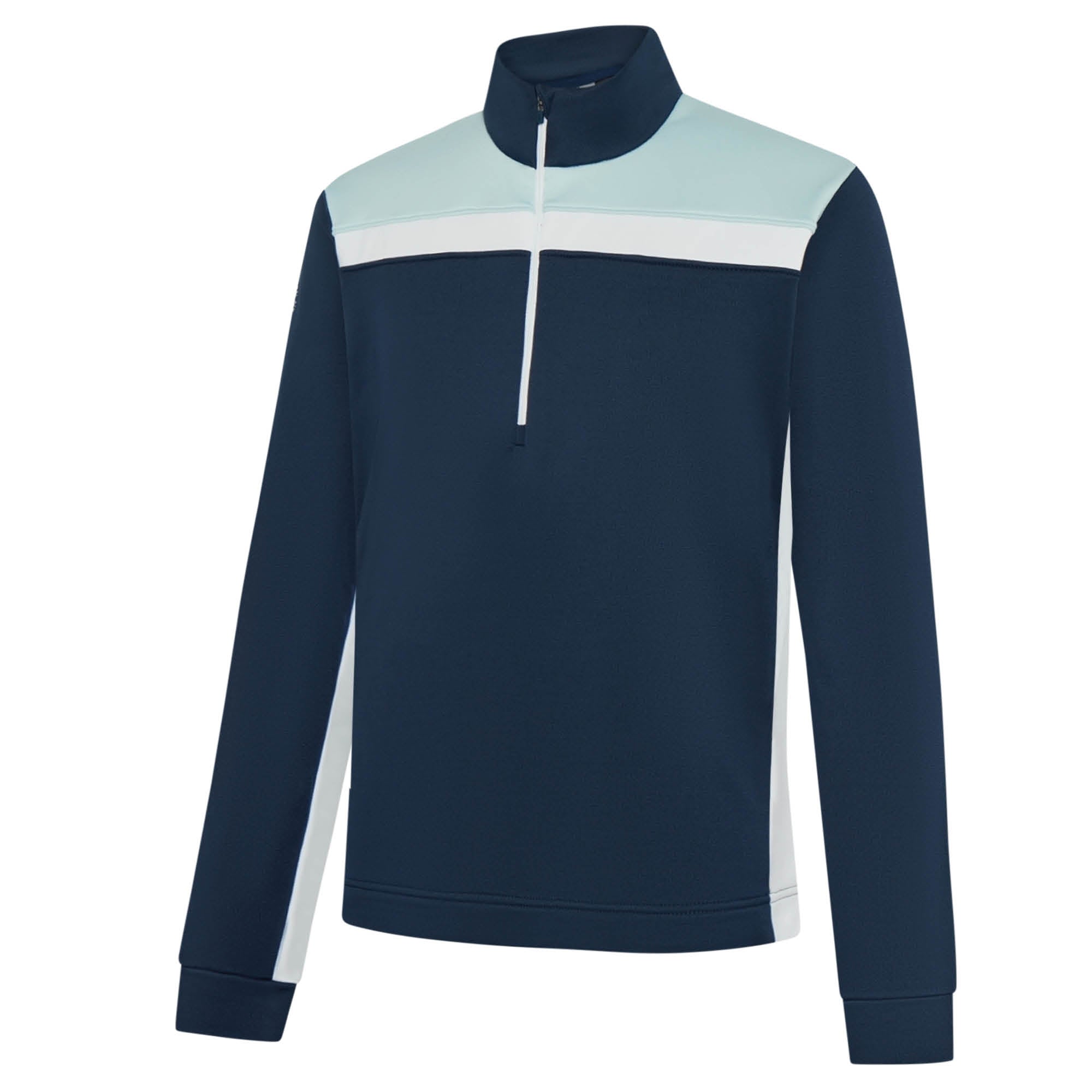 Galvin Green Dean Half-Zip Golf Pullover -  Crystal Blue & Navy