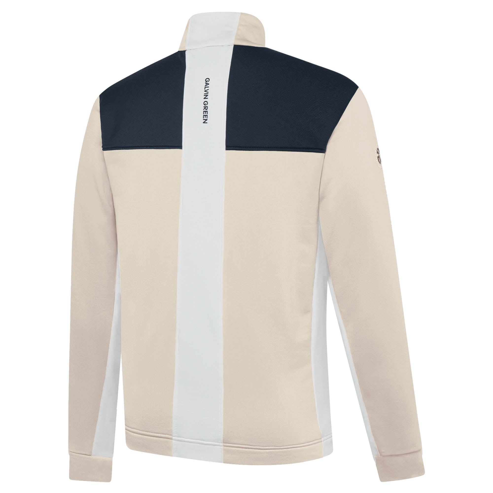 Galvin Green Dean Half-Zip Golf Pullover - Navy, Sand & White