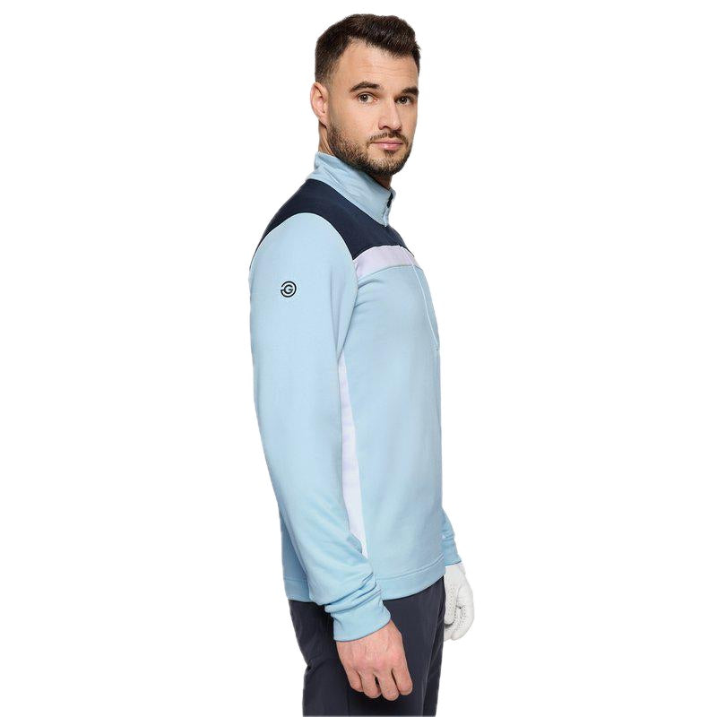 Galvin Green Dean Half-Zip Golf Pullover - Crystal Blue, White & Navy