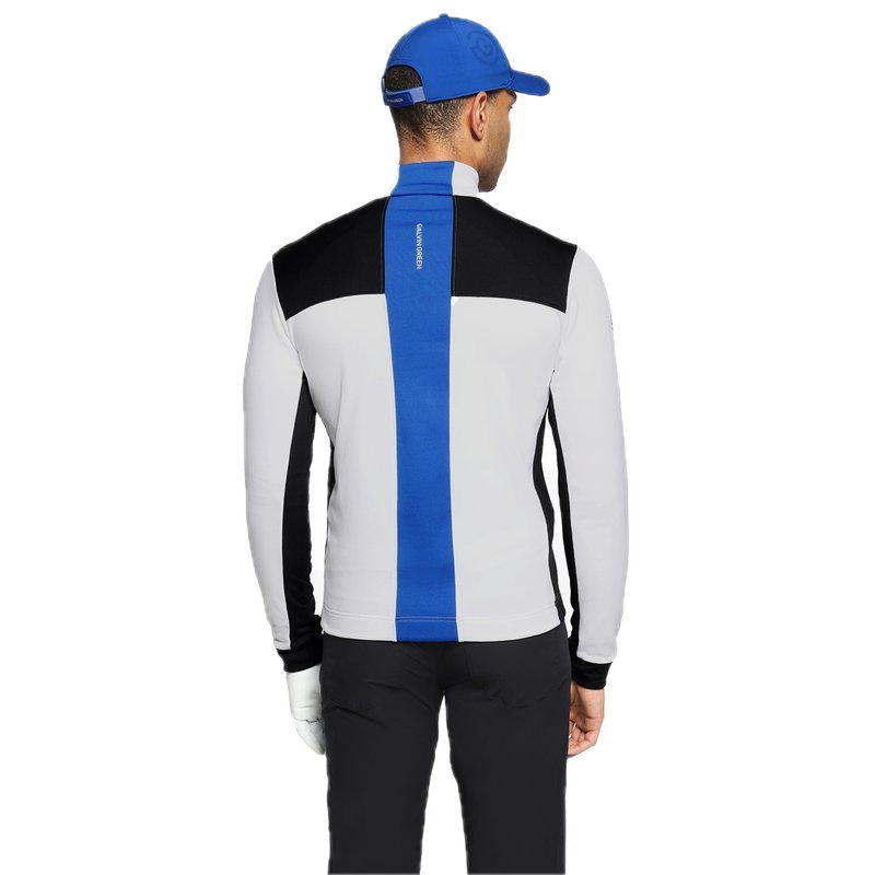 Galvin Green Dean Half-Zip Golf Pullover - Black, White & Royal Blue