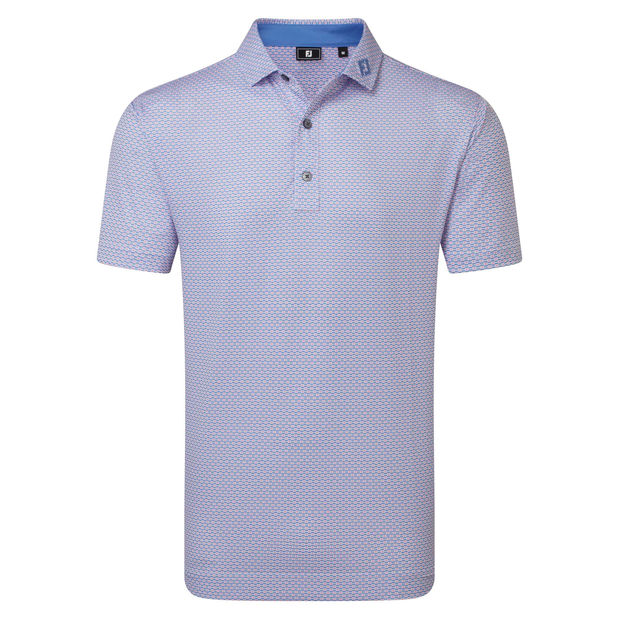 FootJoy Nautical Flag Print Golf Polo Shirt - Pink & Violet