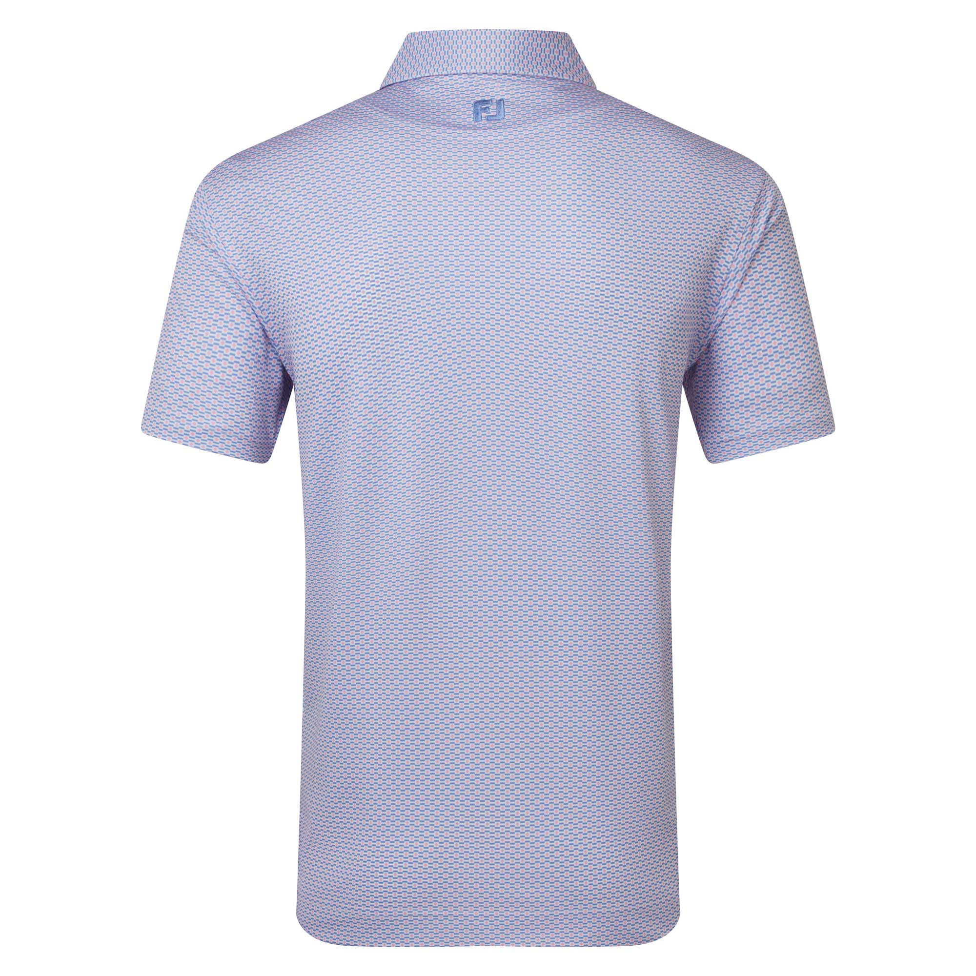 FootJoy Nautical Flag Print Golf Polo Shirt - Pink & Violet