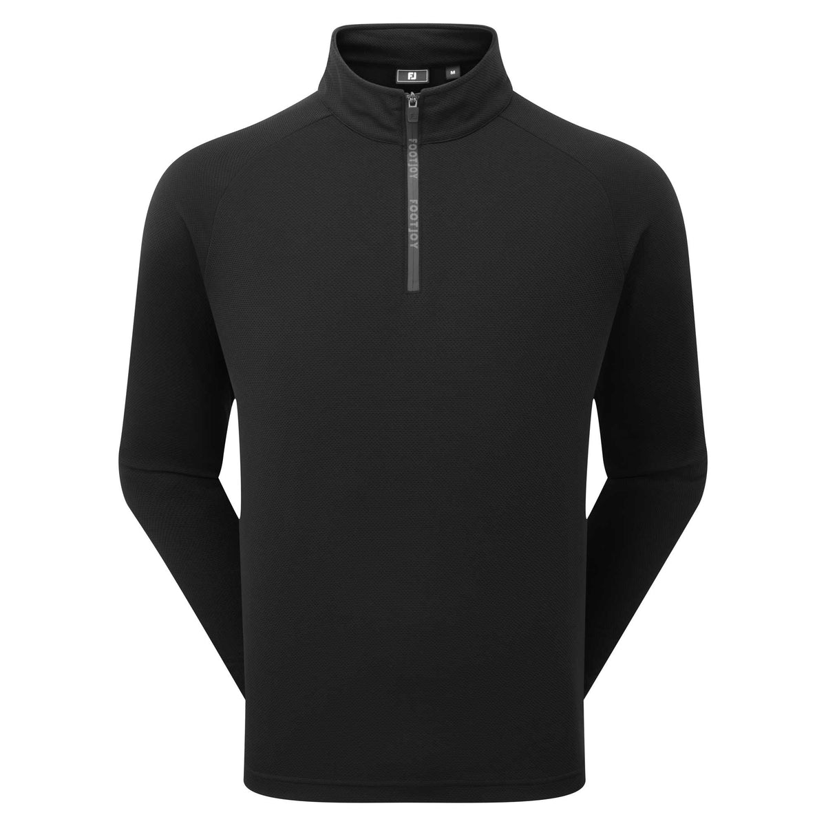 FootJoy Wordmark Chill-Out Quarter-Zip Pullover - Black & Charcoal