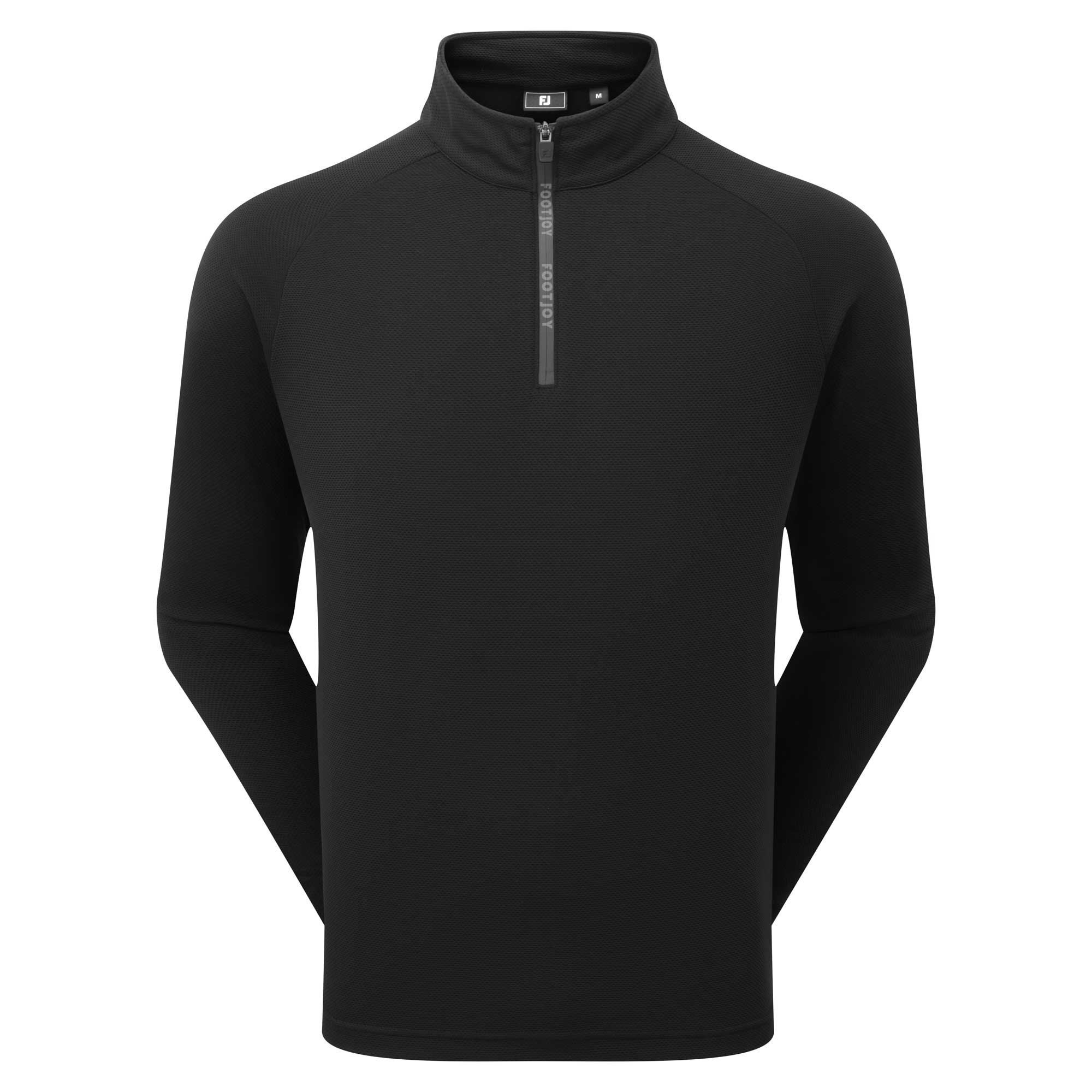 FootJoy Wordmark Chill-Out Quarter-Zip Pullover - Black & Charcoal