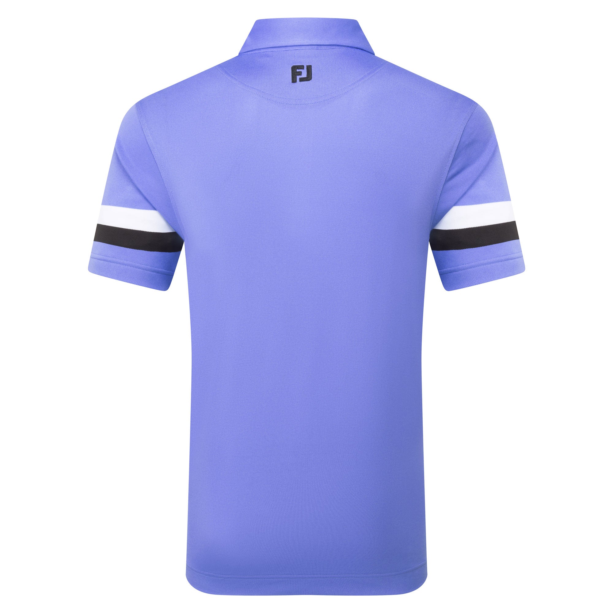 FootJoy Sleeve Stripe Golf Polo Shirt - Voilet, Black & White