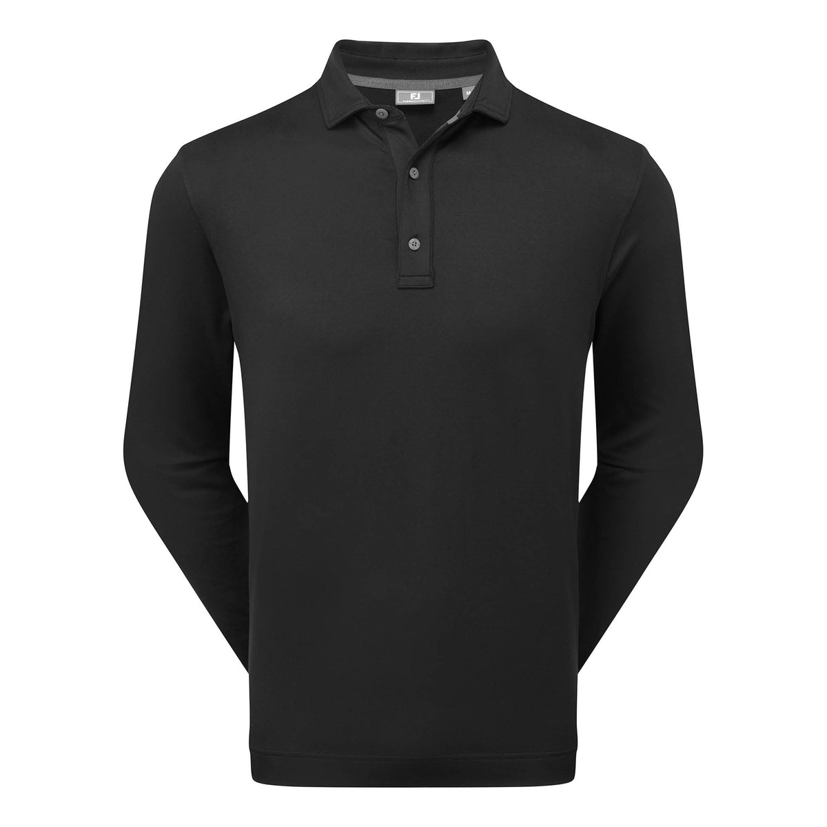 Footjoy Thermoseries Longsleeve Golf Polo Shirt - Black