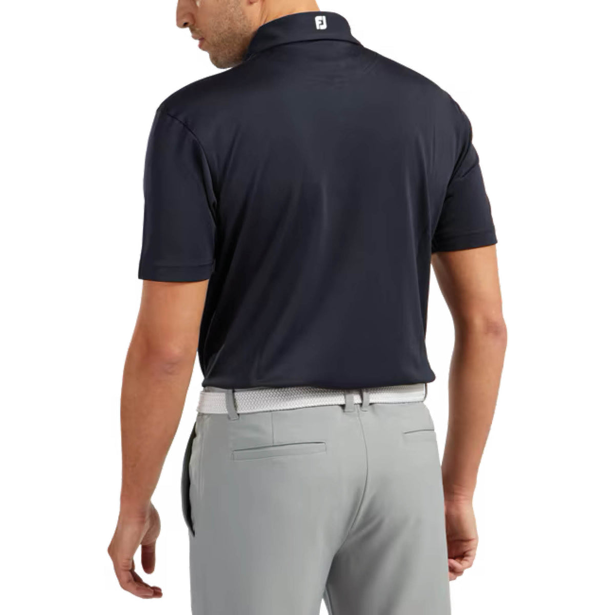 FootJoy Stretch Pique Solid Golf Polo Shirt - Navy