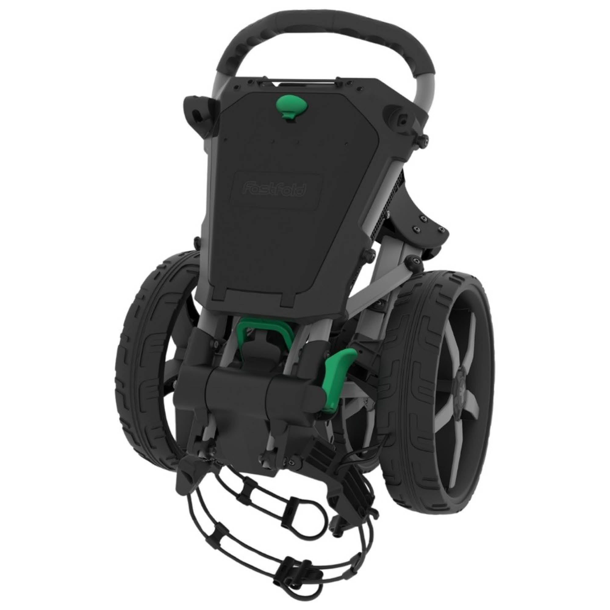 Fastfold Atom Compact Golf Push Trolley - Platinum