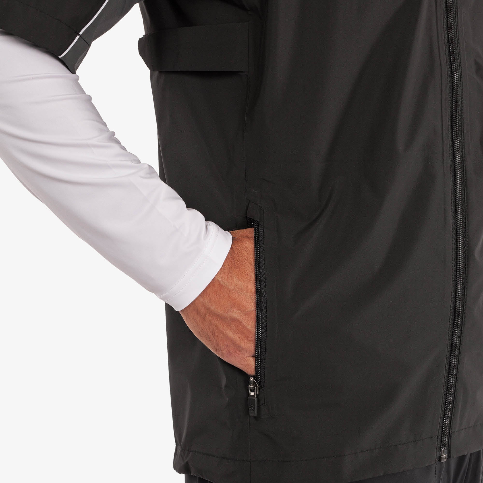 Galvin Green Air Waterproof Golf Jacket - Black & Forged Iron