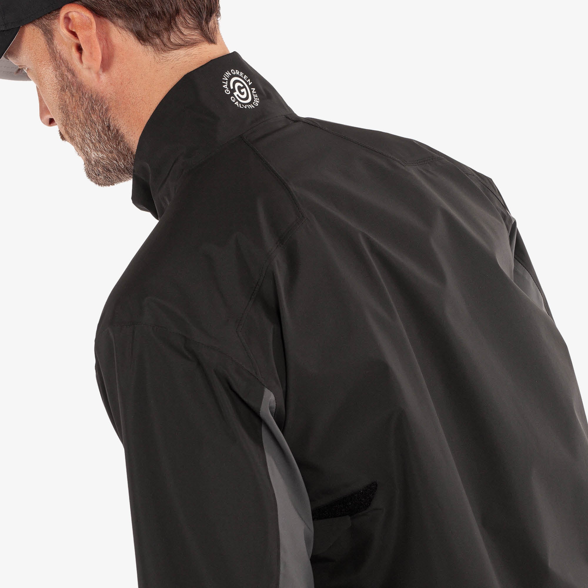 Galvin Green Air Waterproof Golf Jacket - Black & Forged Iron
