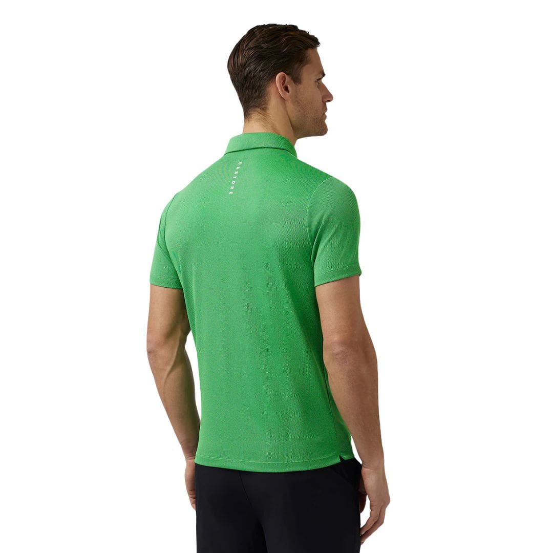 Castore Engineered Knit Golf Polo Shirt (Pine Green)