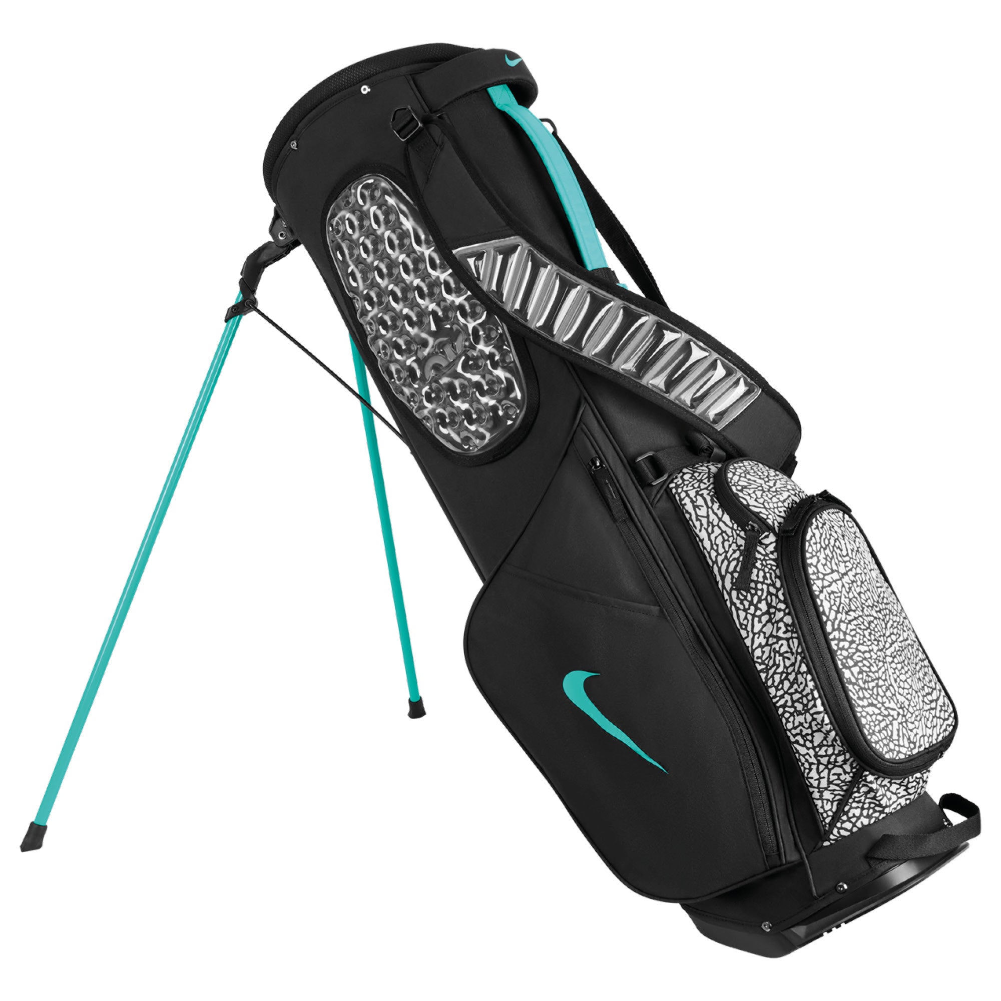 Nike Air Max Lite Golf Stand Bag - Black, Grey & Jade