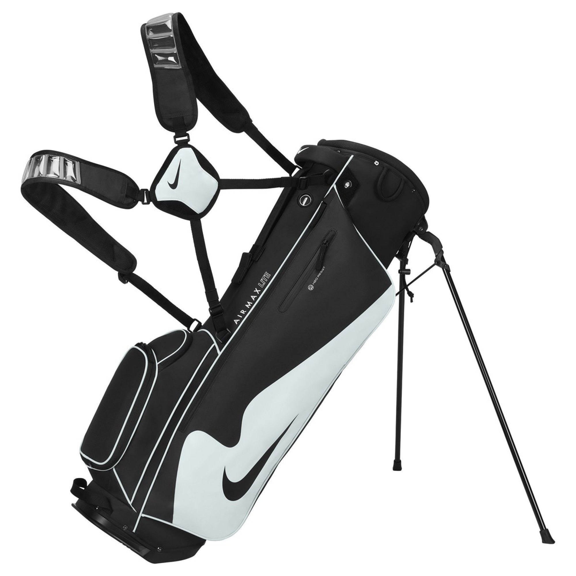 Nike Air Max Lite Golf Stand Bag - Black, Pure Platinum & Black