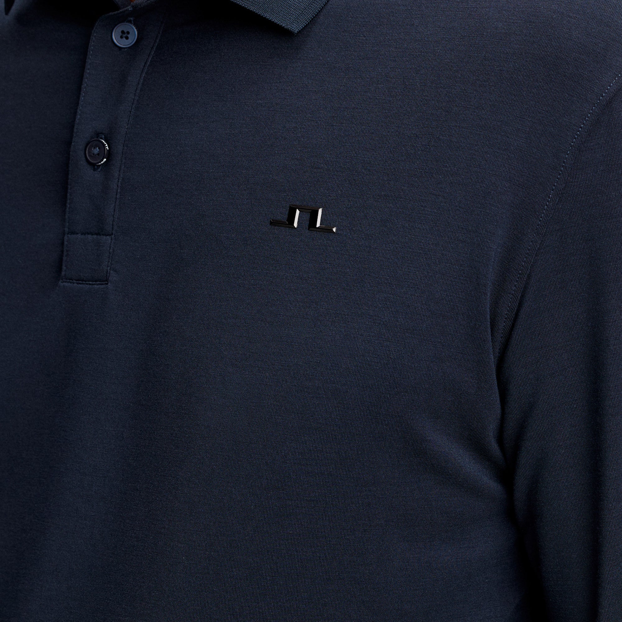 J Lindeberg Florian Long Sleeve Polo Shirt - Navy