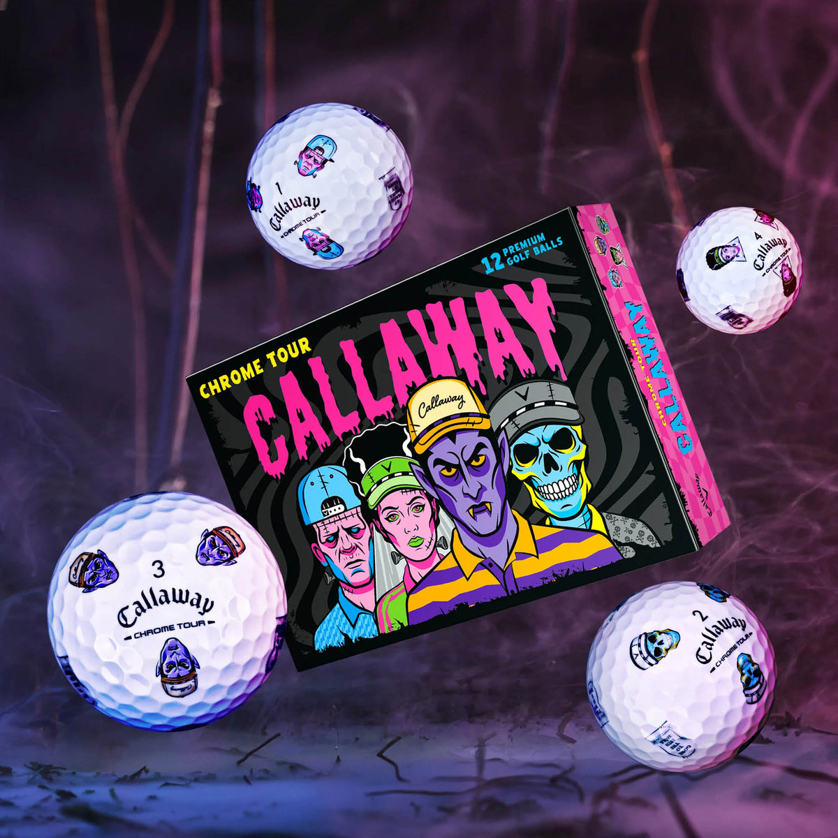 Callaway Chrome Tour Limited Edition Truvis Halloween Golf Balls