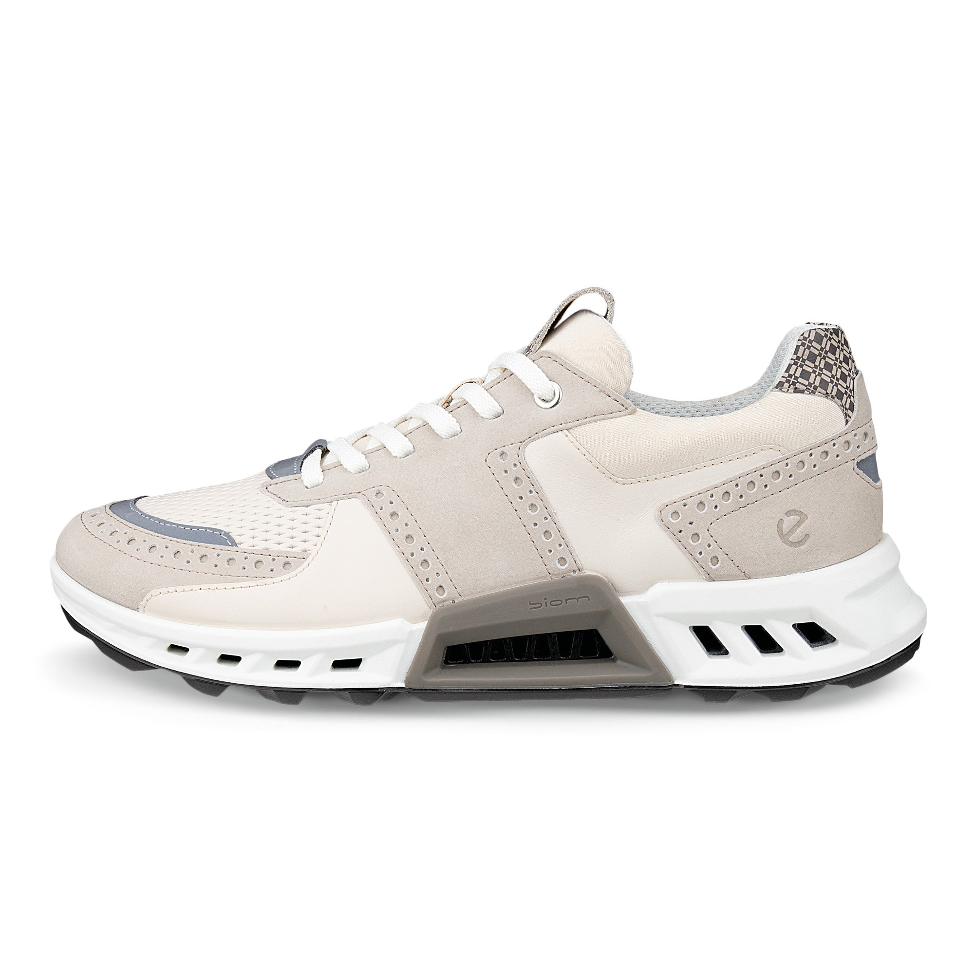 Ecco Biom C4 Lace Gore-Tex Spikeless Golf Shoes - Pure Cashmere, Limestone & Dark Clay