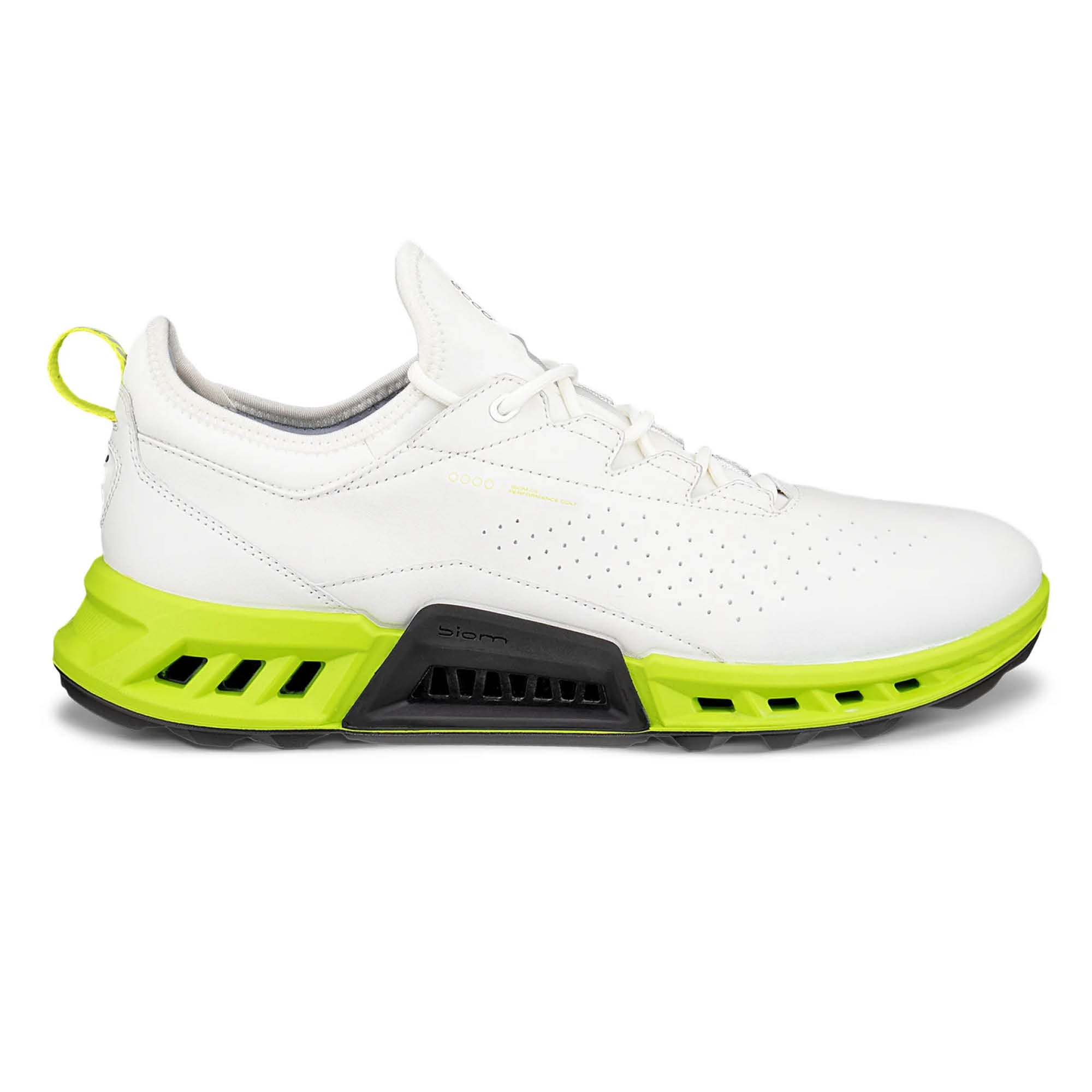 Ecco Biom C4 Golf Shoes - White & Lime Punch
