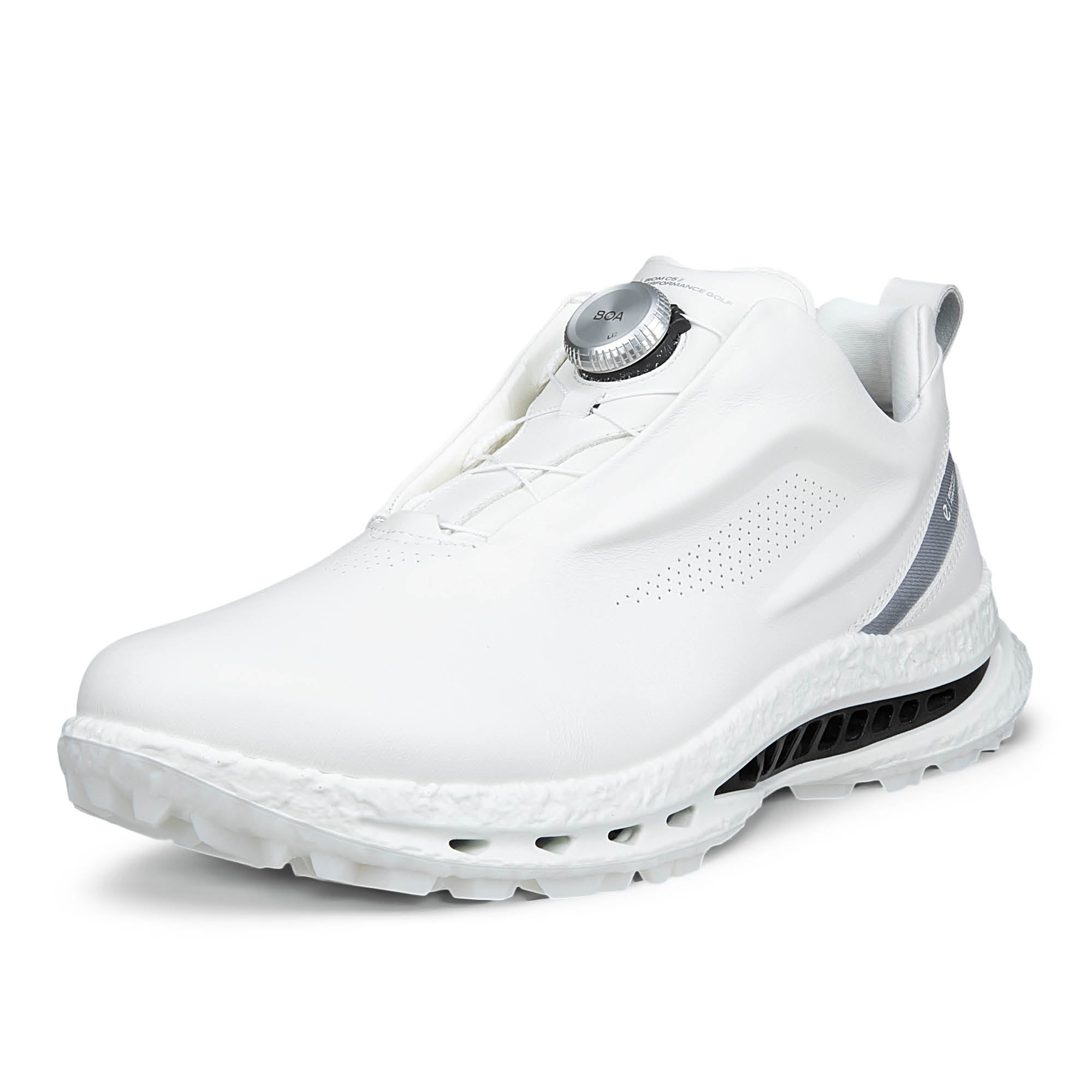 Ecco Biom C5 Premium BOA Gore-Tex Golf Shoes - White & Buffed Silver