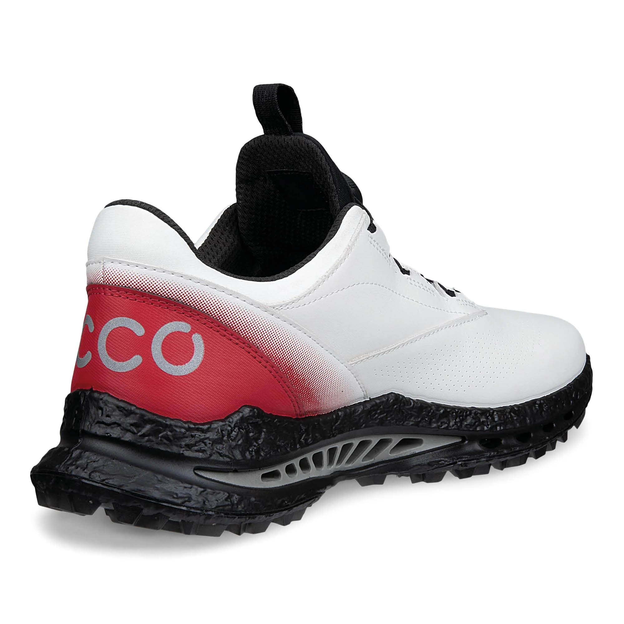 Ecco Biom C5 BOA Gore-Tex Golf Shoes - White & Chili Red