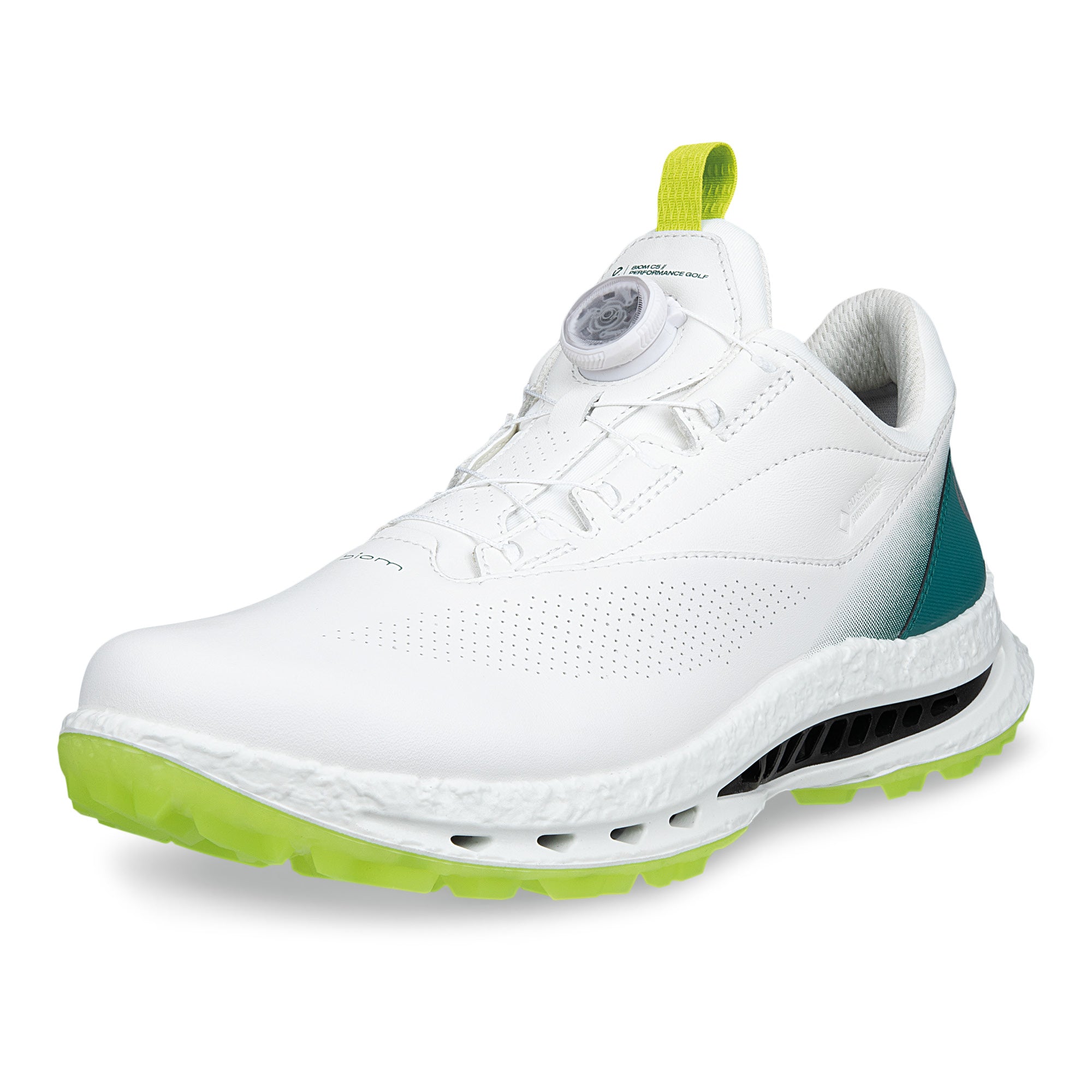 Ecco Biom C5 BOA Gore-Tex Golf Shoes - White & Baygreen
