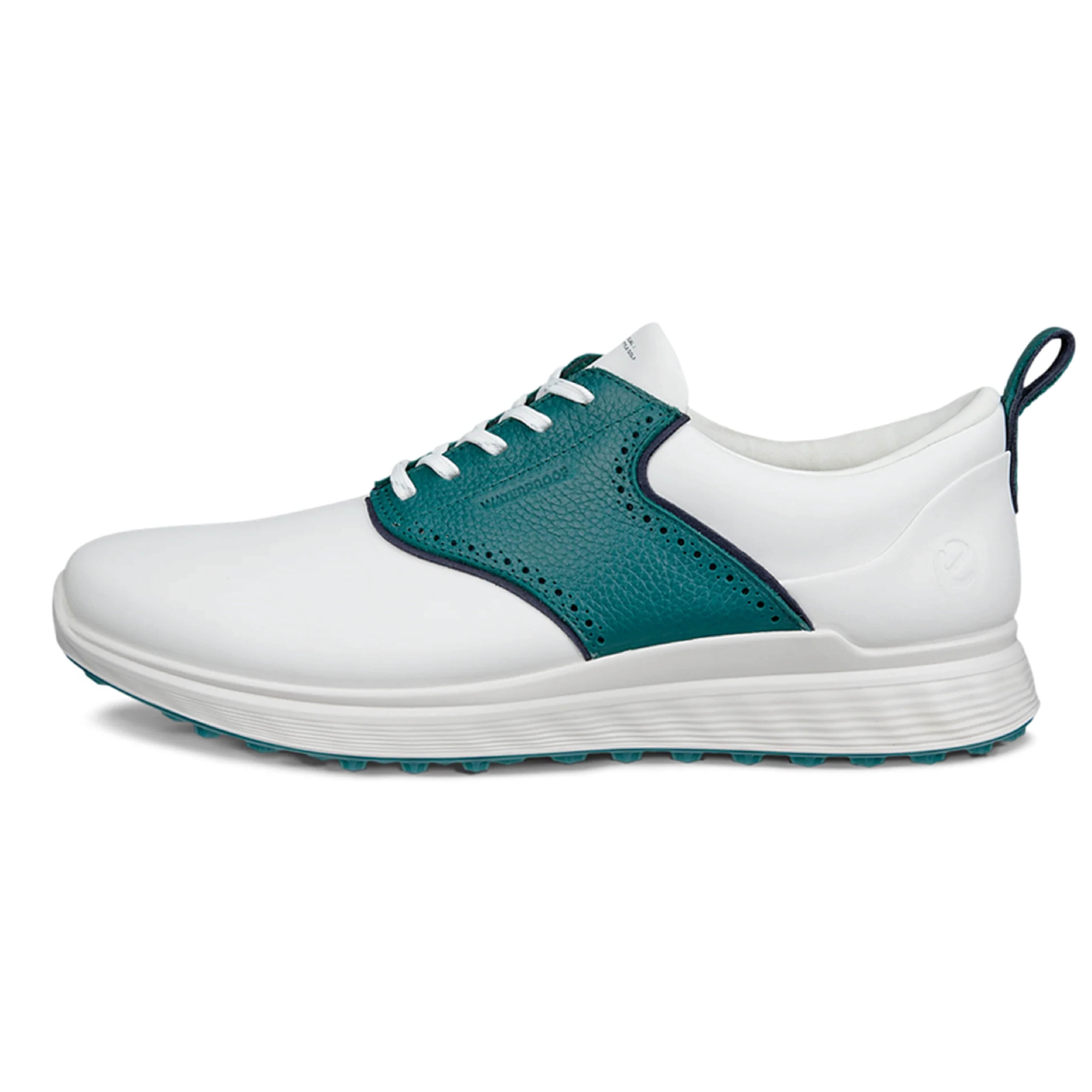 Ecco Golf S-Casual Golf Shoes - White & Bay Green