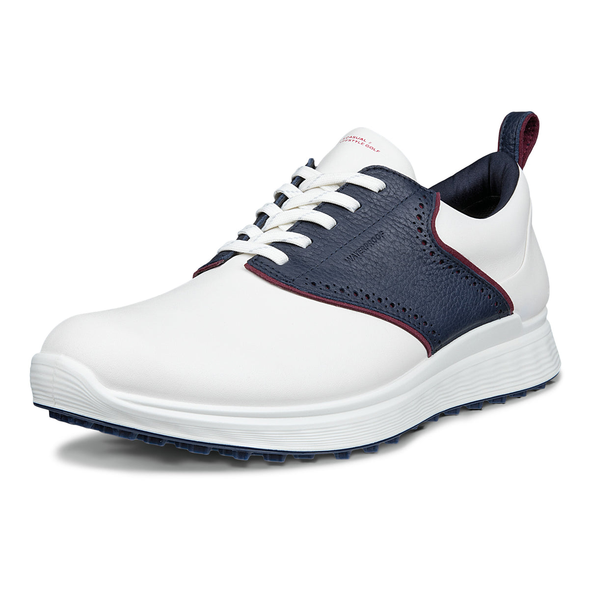 Ecco S-Casual Hybrid Golf Shoes - White & Marine