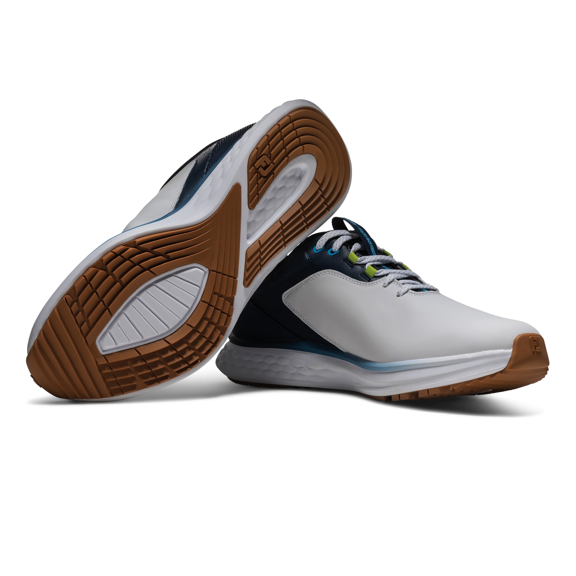 FootJoy Pulse Golf Shoes - White, Gum & Navy