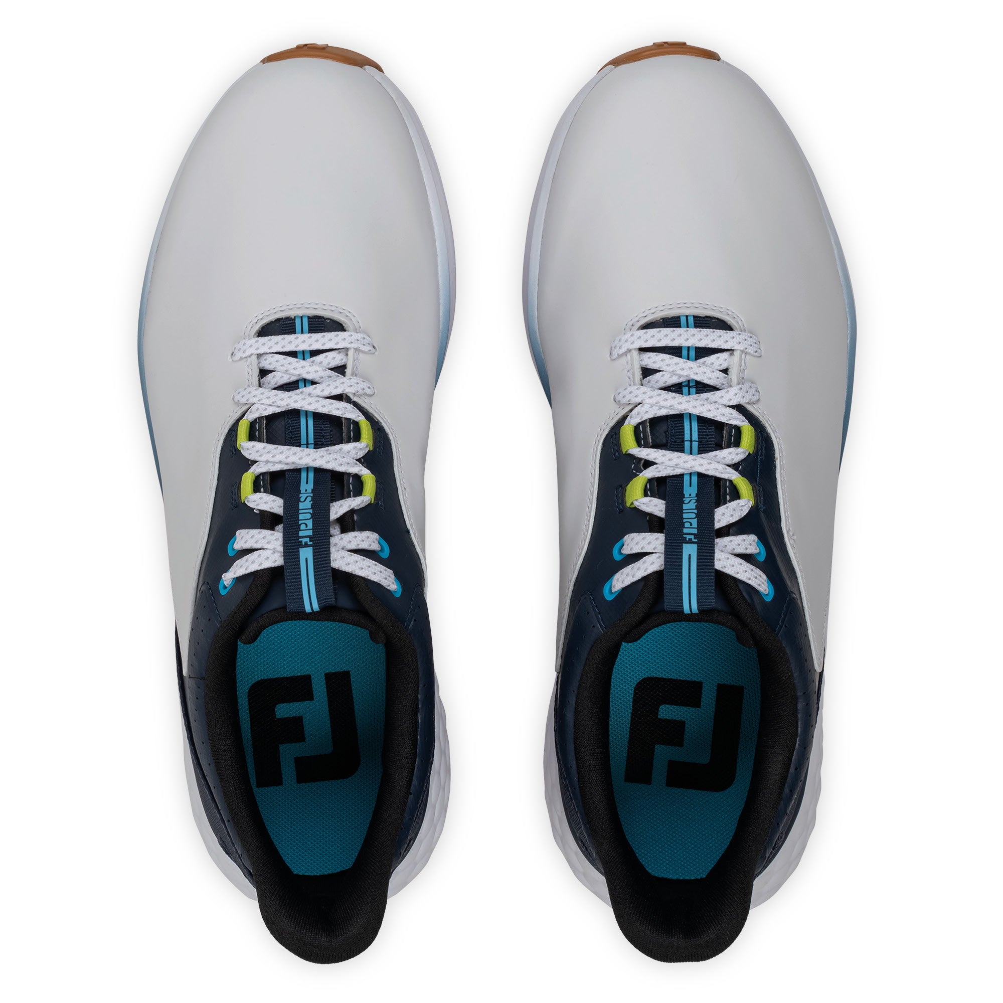 FootJoy Pulse Golf Shoes - White, Gum & Navy