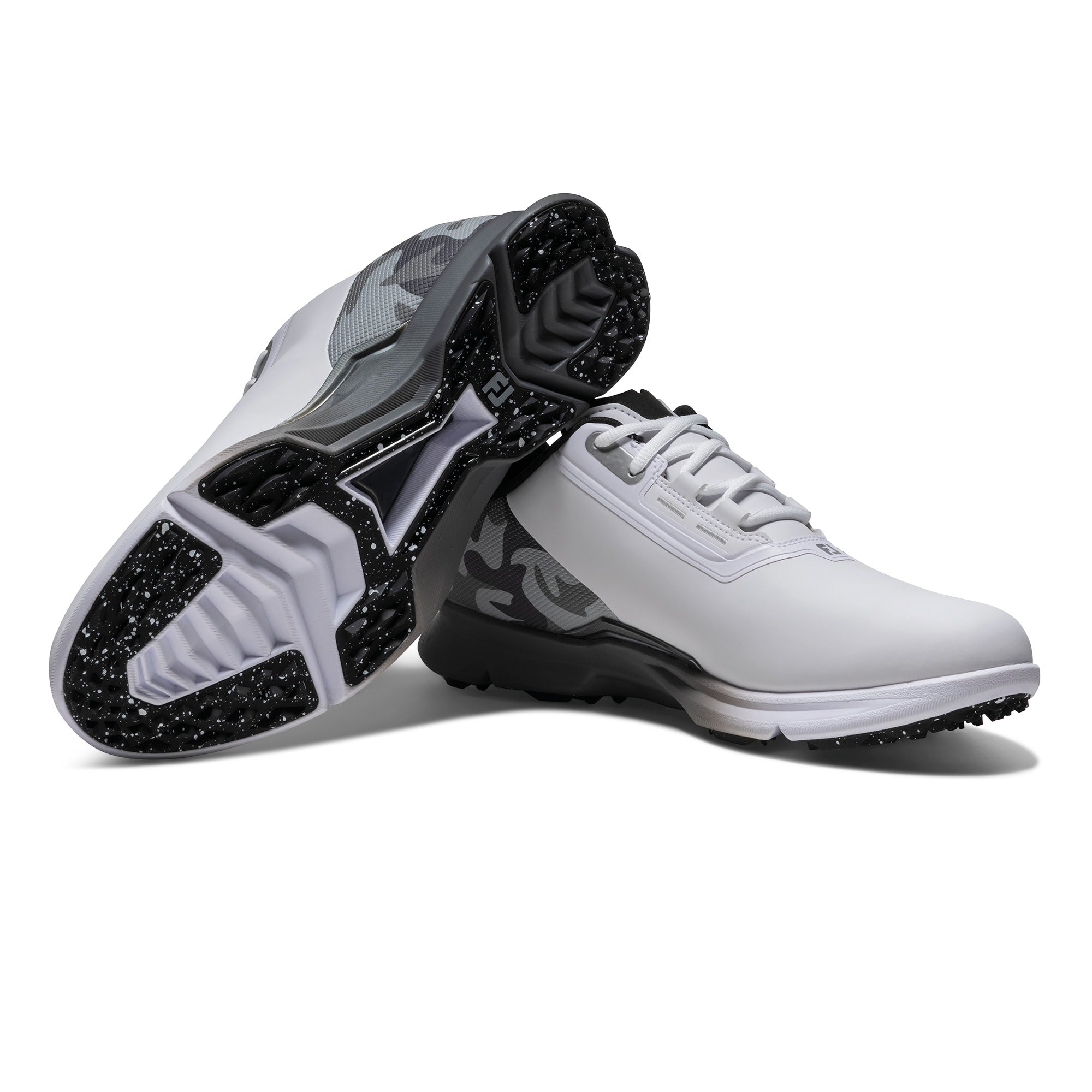 FootJoy Fuel Spikeless Golf Shoes - White, Grey & Black