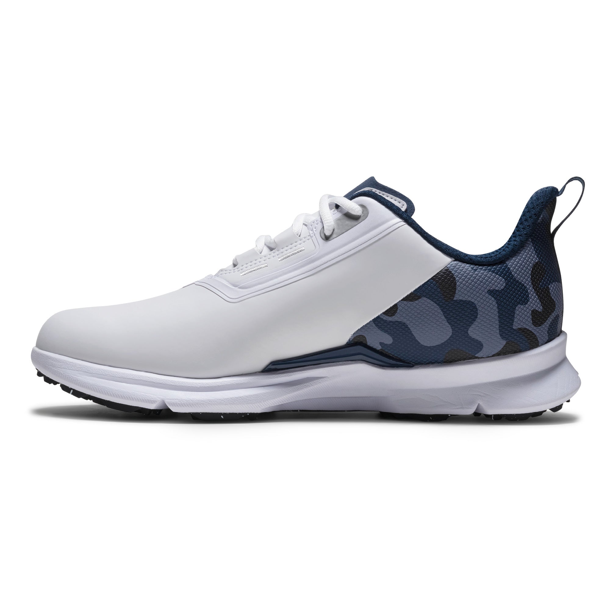 FootJoy Fuel Spikeless Golf Shoes - White, Navy & Silver