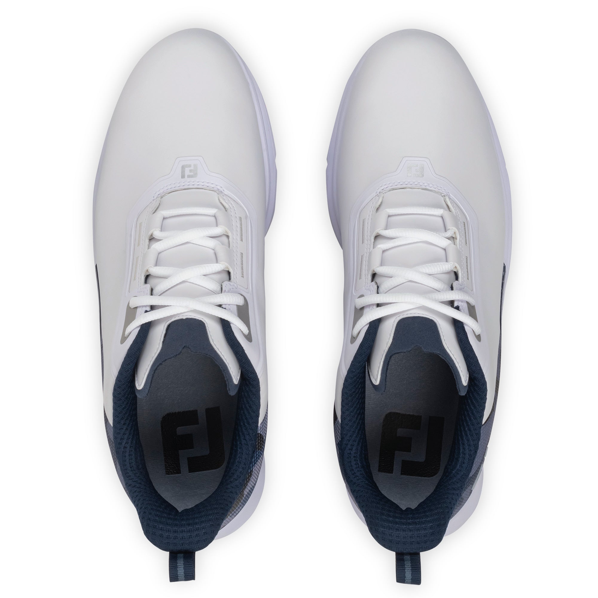 FootJoy Fuel Spikeless Golf Shoes - White, Navy & Silver