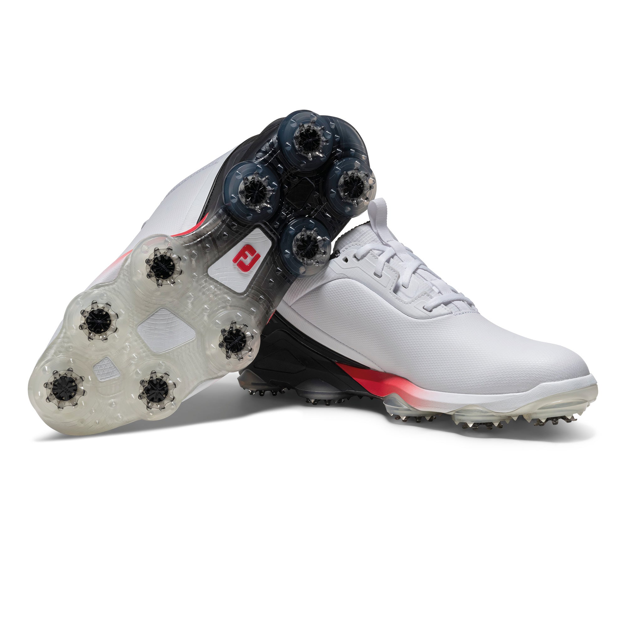 FootJoy Tour Alpha Golf Shoes - White, Black & Red