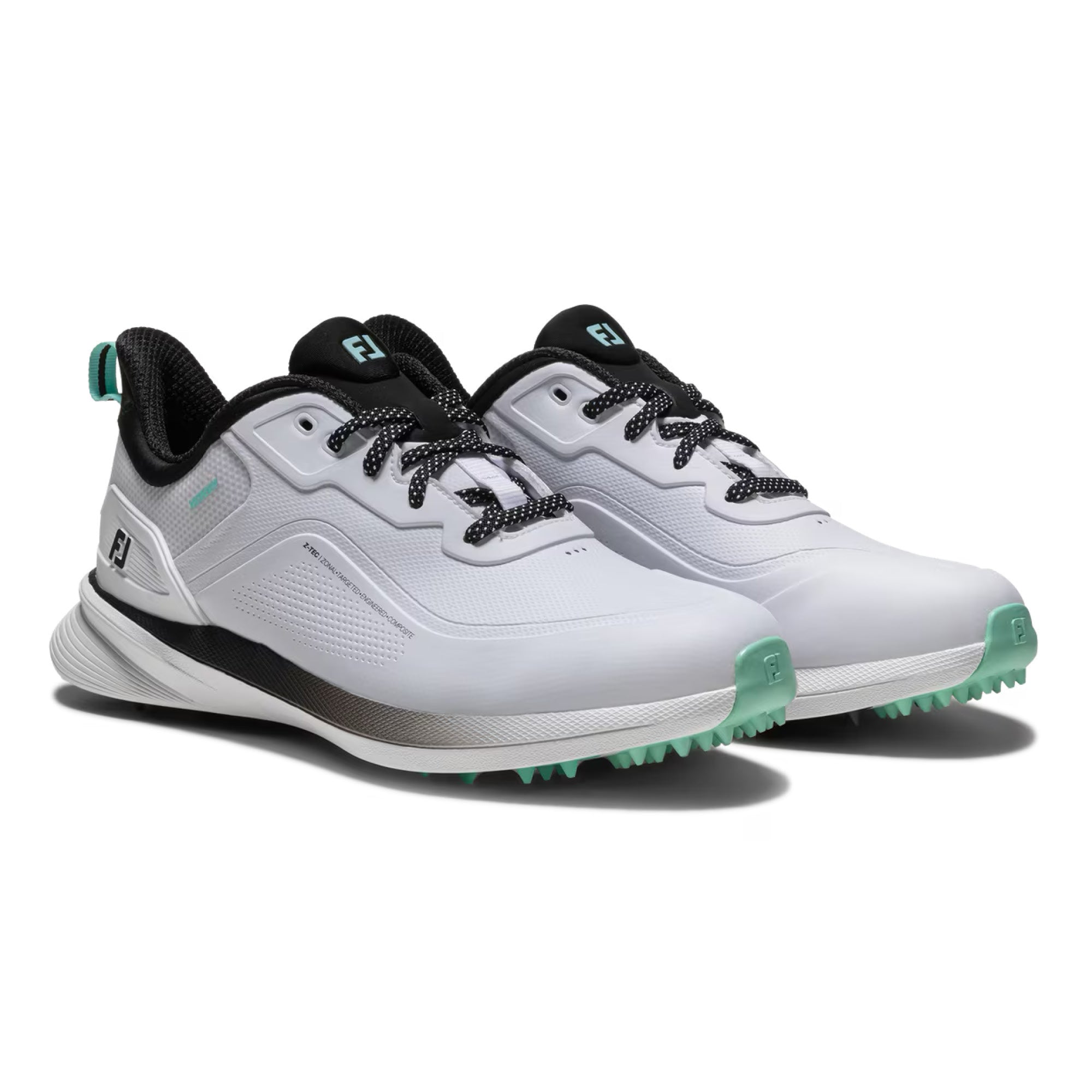 FootJoy Pro/SL Spikeless Golf Shoes - White, Black & Teal