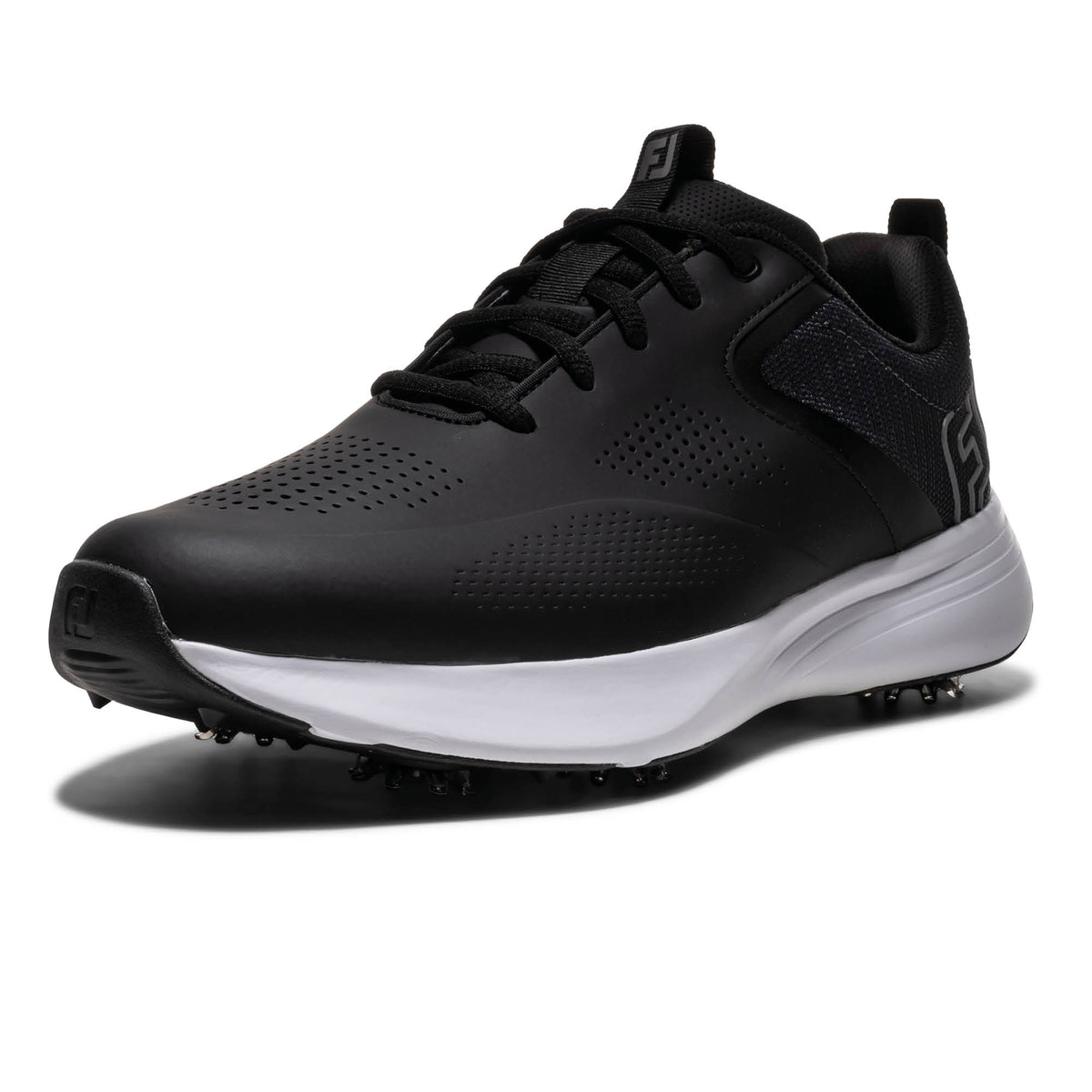 FootJoy Qualifier Spiked Golf Shoes - Black & Grey
