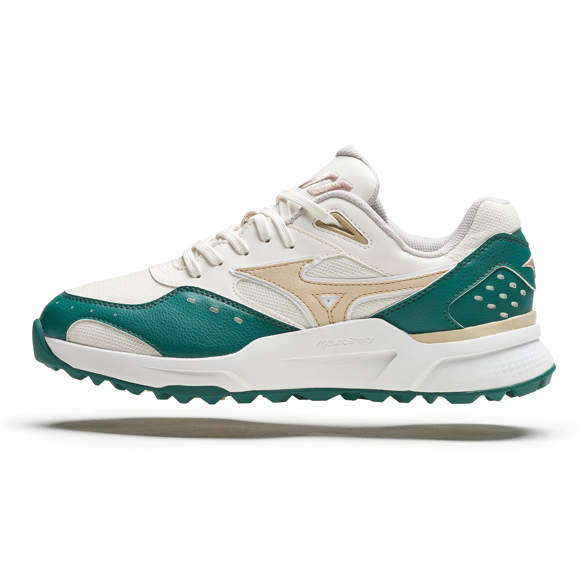 Mizuno Contender GS Spikeless Golf Shoes - Alpine Green, Pale Khaki & Snow White