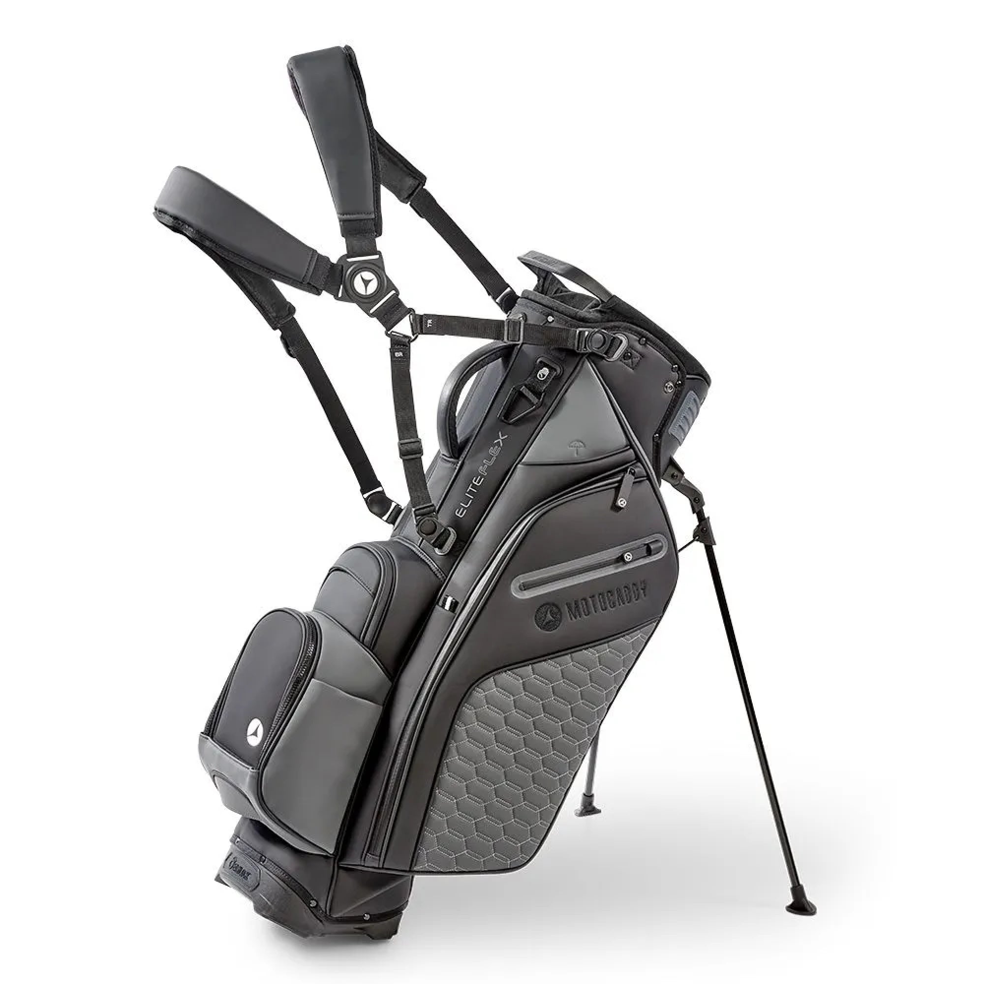 Motocaddy EliteFlex Golf Stand Bag - Charcoal & Black