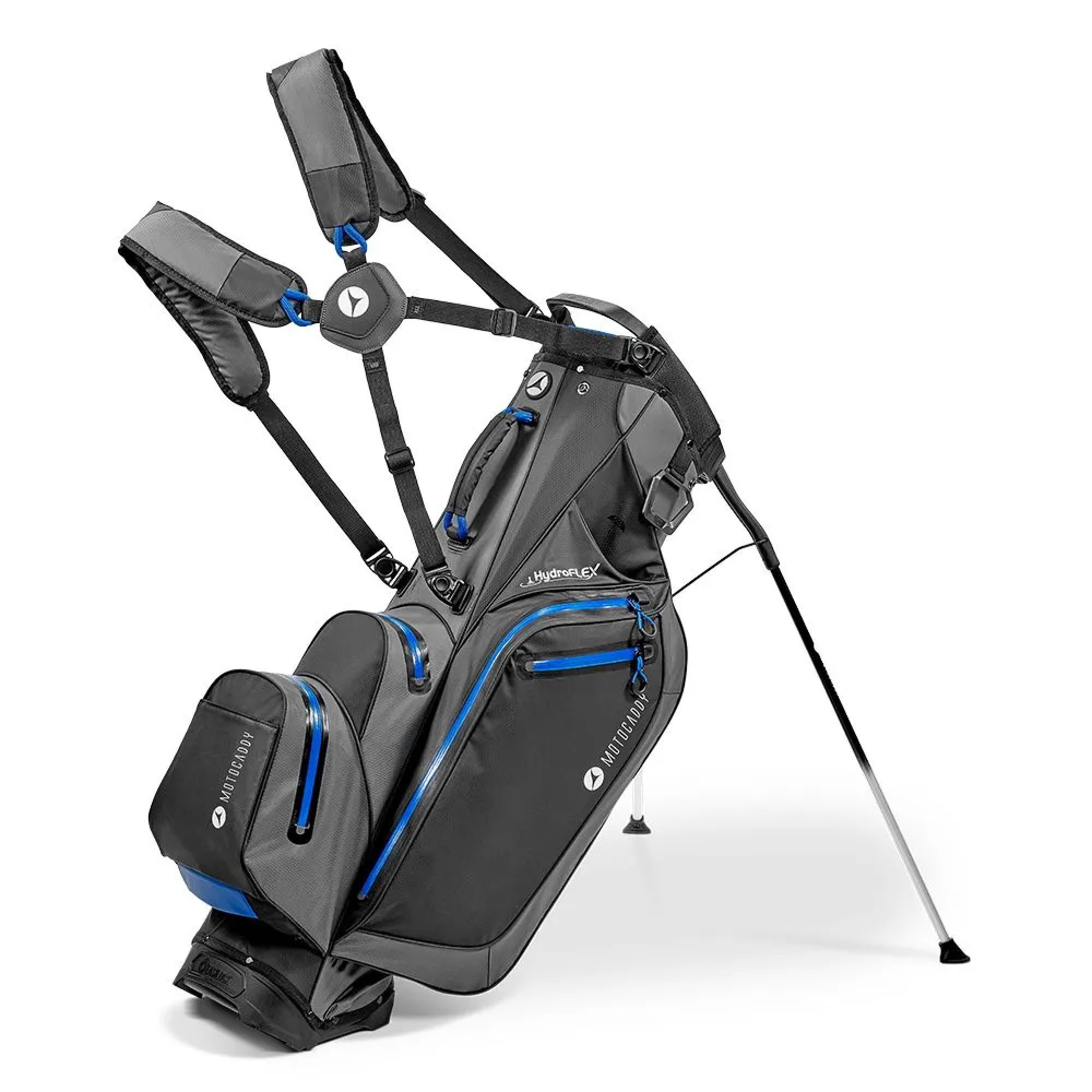 Motocaddy Hydroflex Golf Stand Bag - Charcoal & Blue
