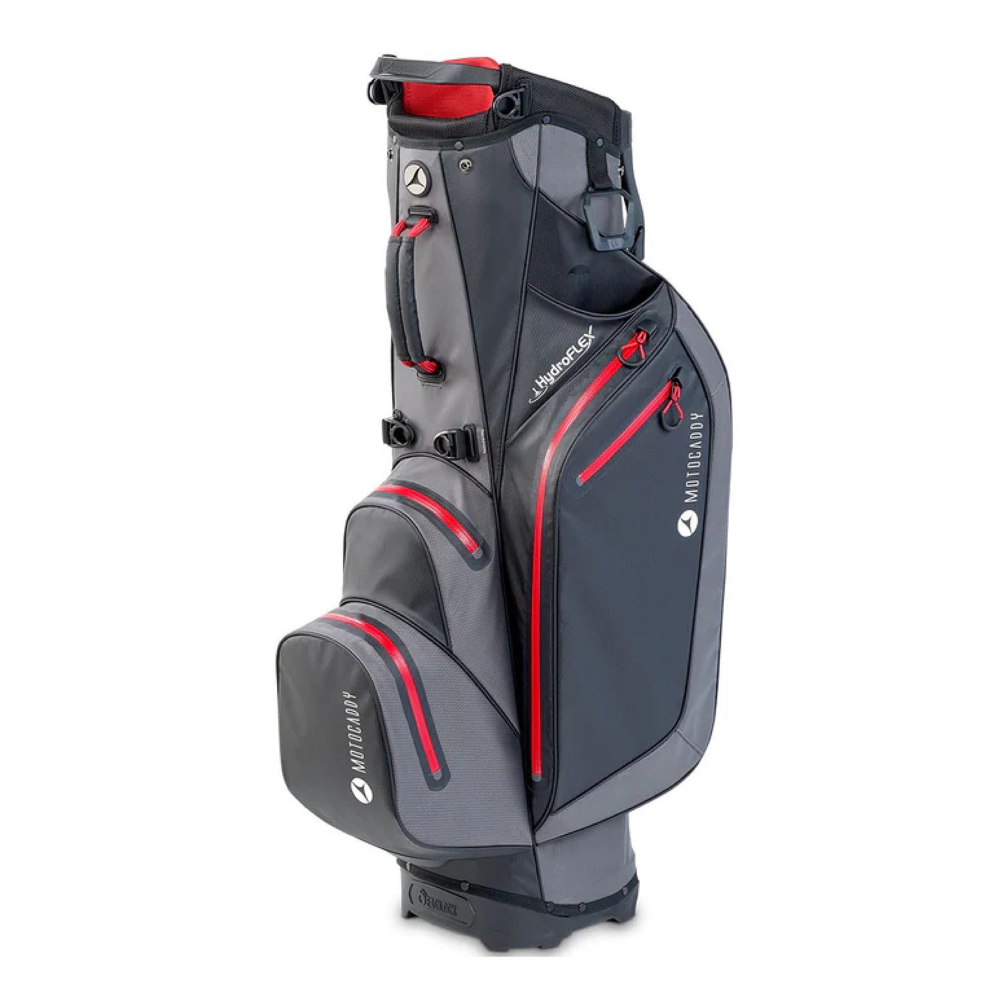 Motocaddy Hydroflex Golf Stand Bag - Charcoal & Red