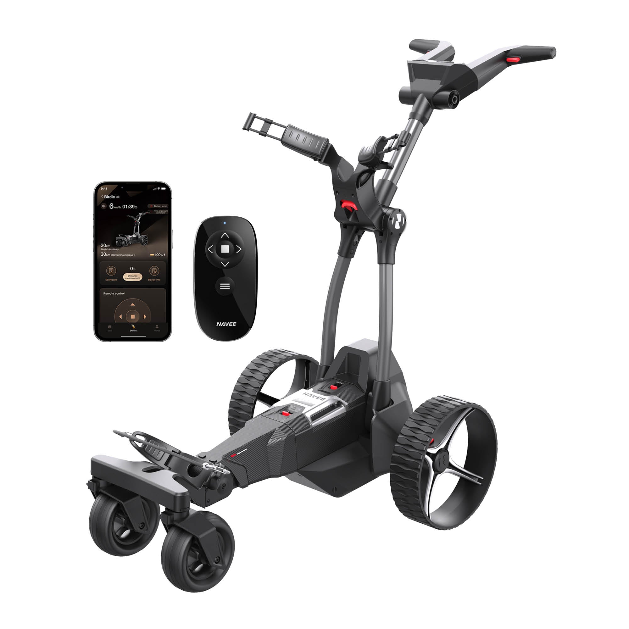Navee Birdie 3X Follow Remote Electric Golf Trolley - 36 Hole battery