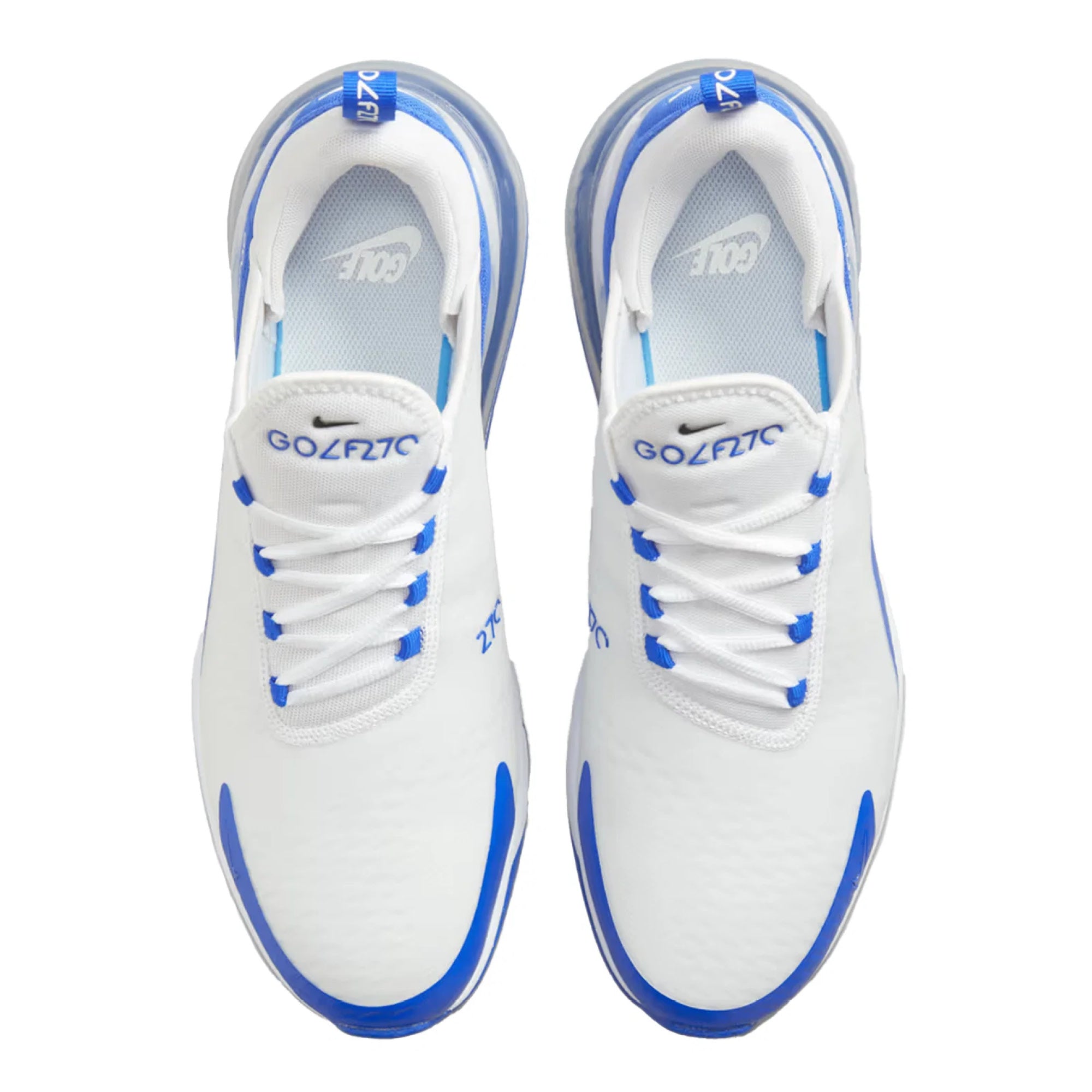 Nike Air Max 270 G Golf Shoes - White, Black & Racer Blue