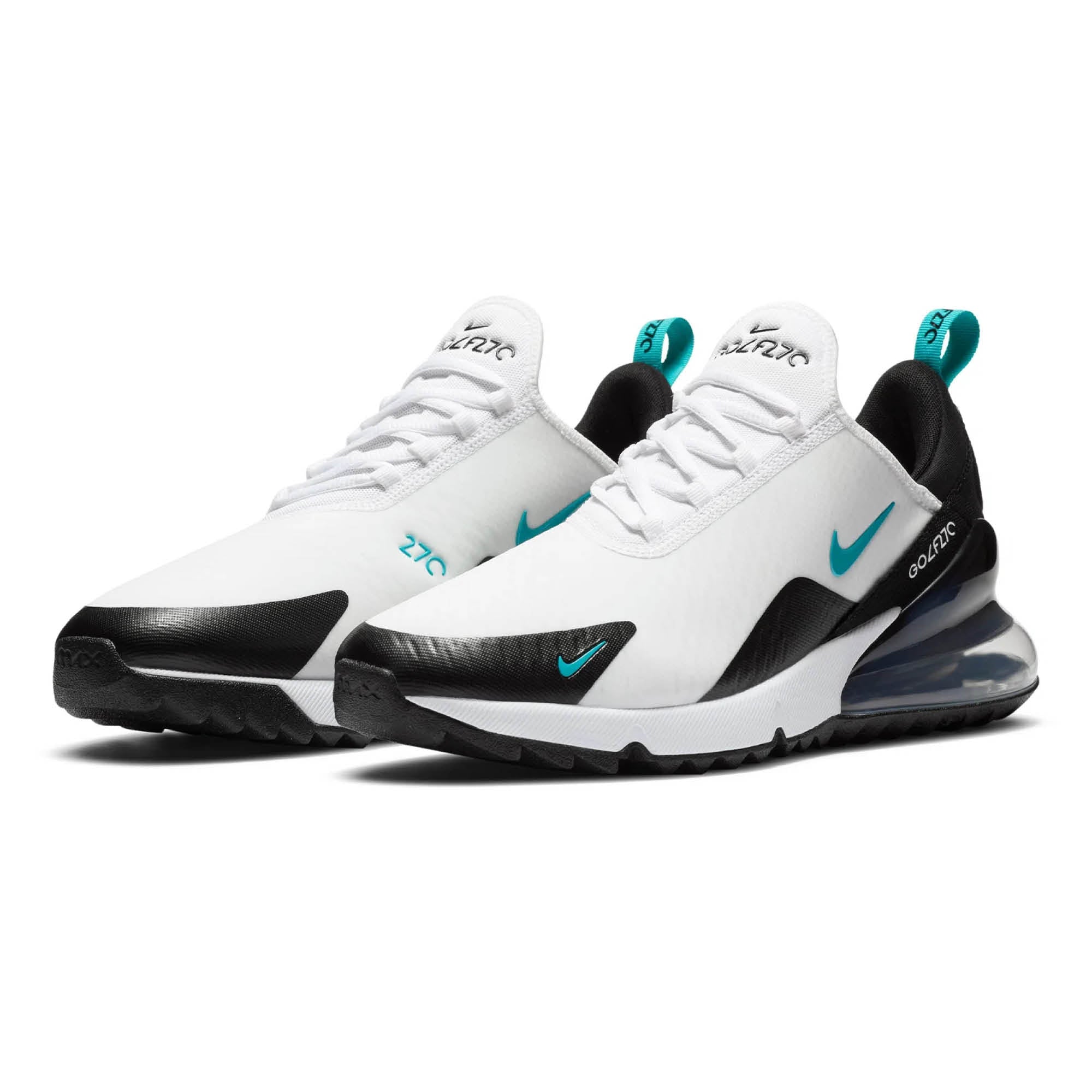 Nike Air Max 270 G Golf Shoes - White, Dusty Cactus & Black