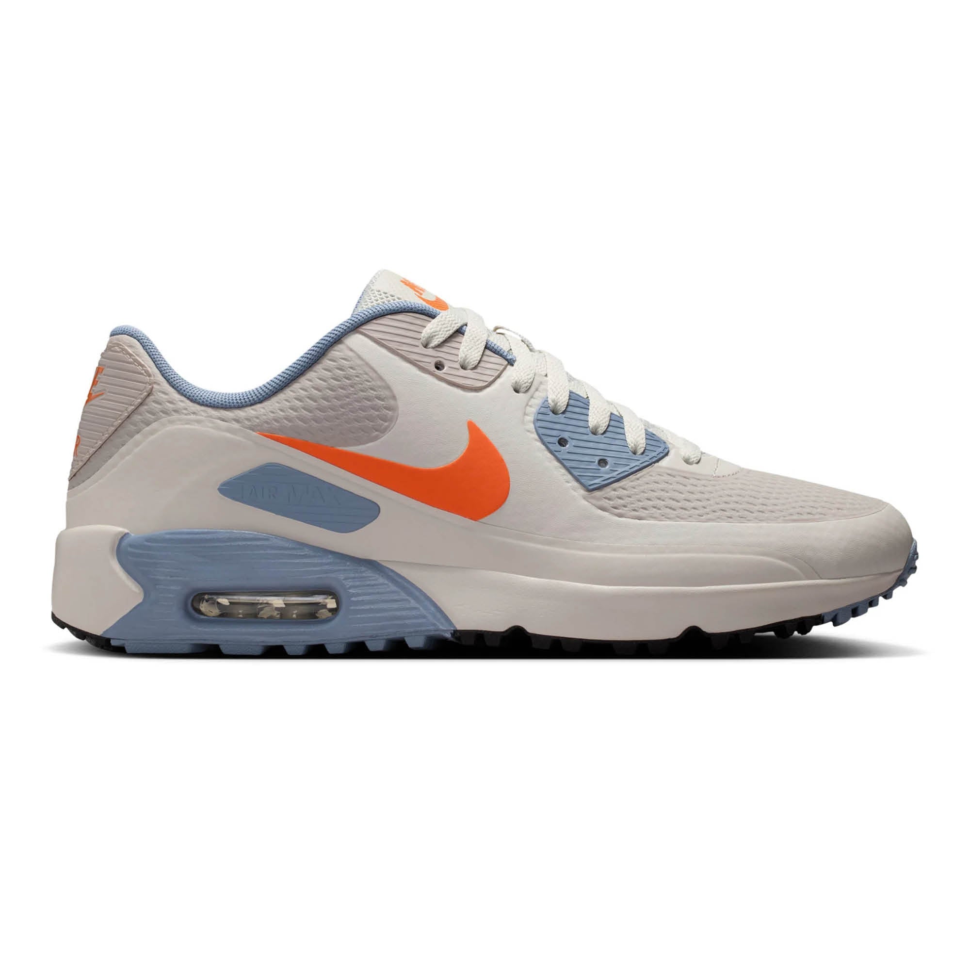 Nike Air Max 90 G Golf Shoes - Moon Particle & Safety Orange