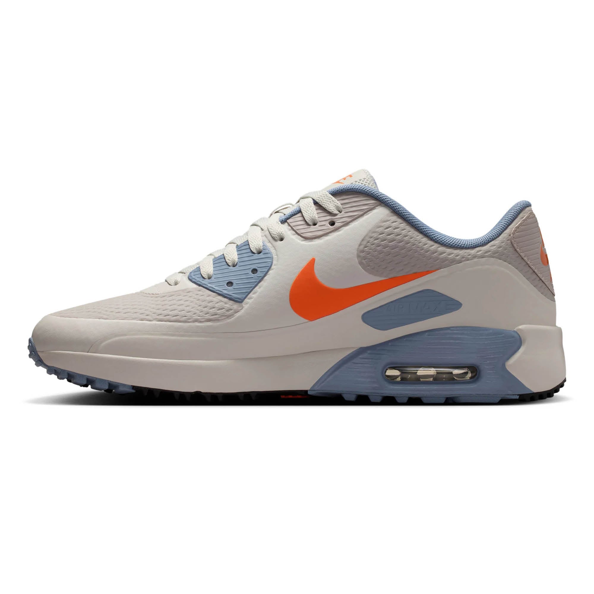 Nike Air Max 90 G Golf Shoes - Moon Particle & Safety Orange