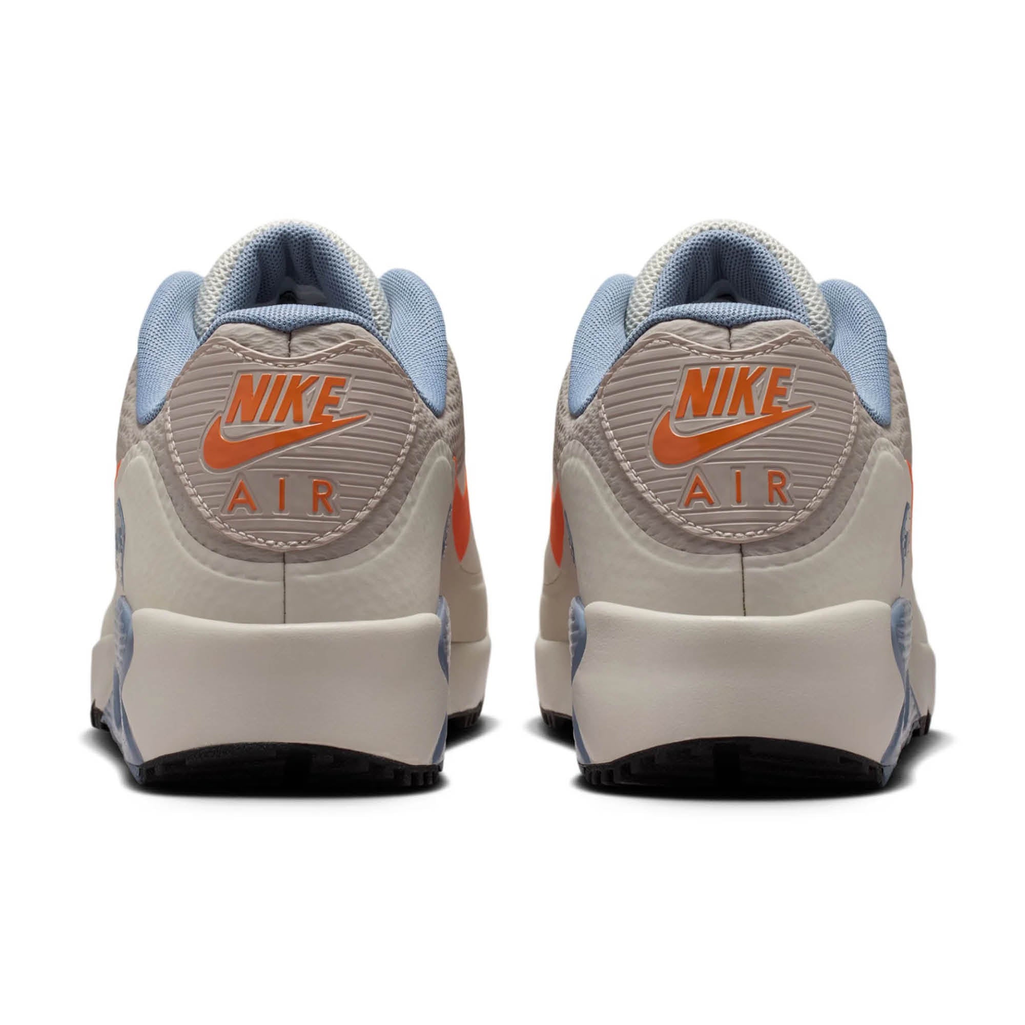 Nike Air Max 90 G Golf Shoes - Moon Particle & Safety Orange
