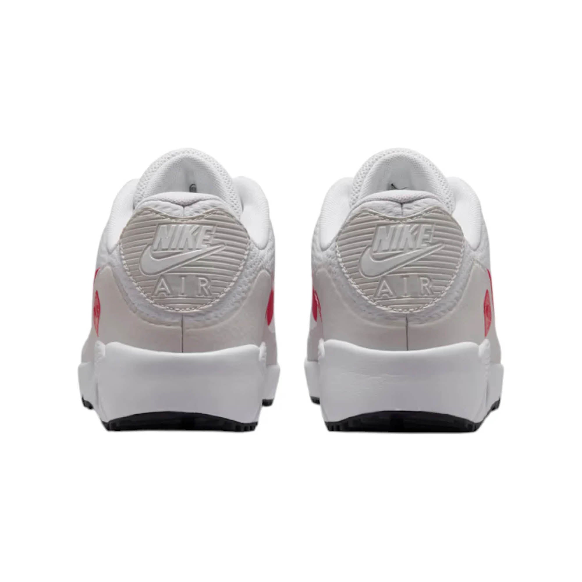 Nike Air Max 90 G Golf Shoes - White, Fire Red & Photon Dust