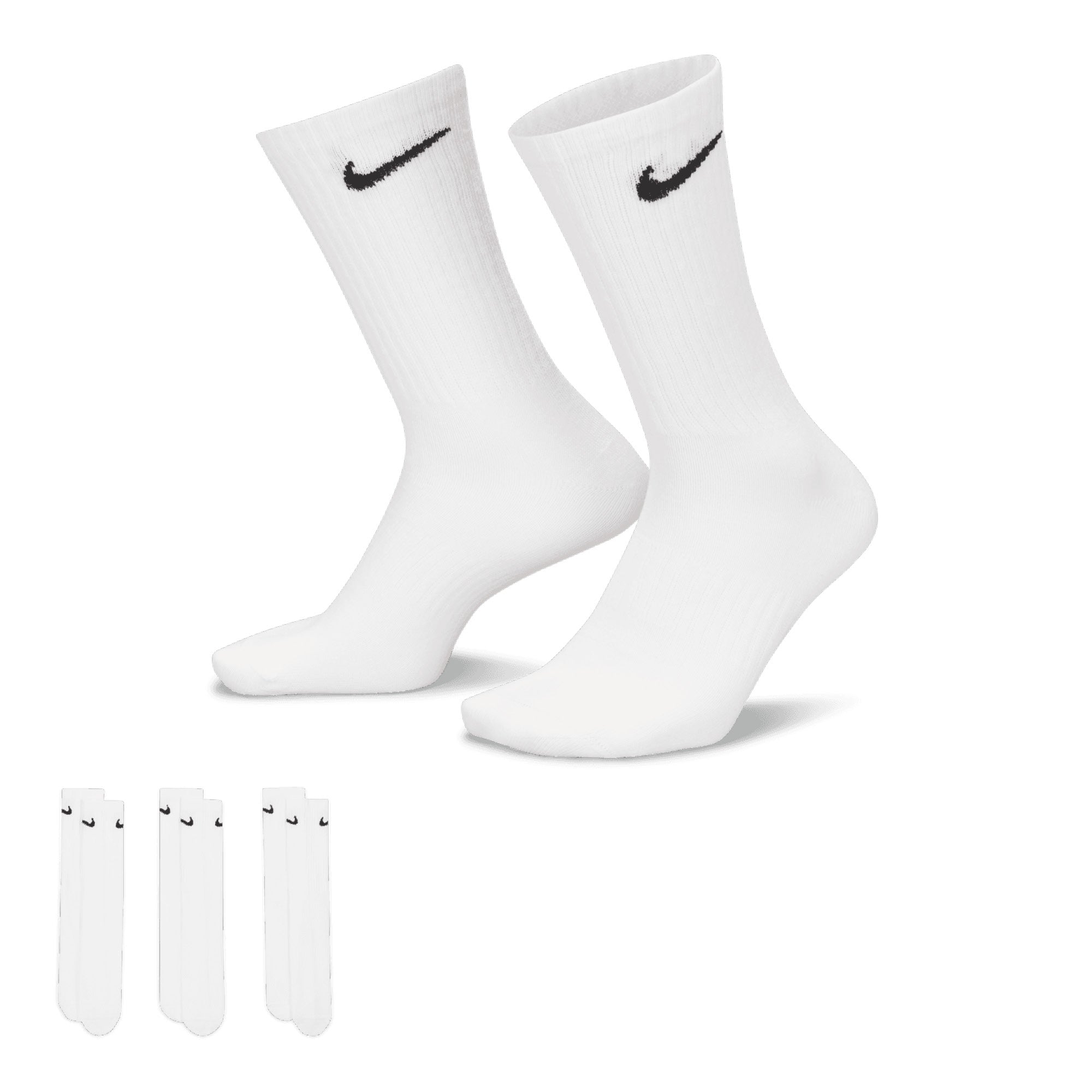 Nike Everyday Lightweight Crew Socks - 3 Pack - White