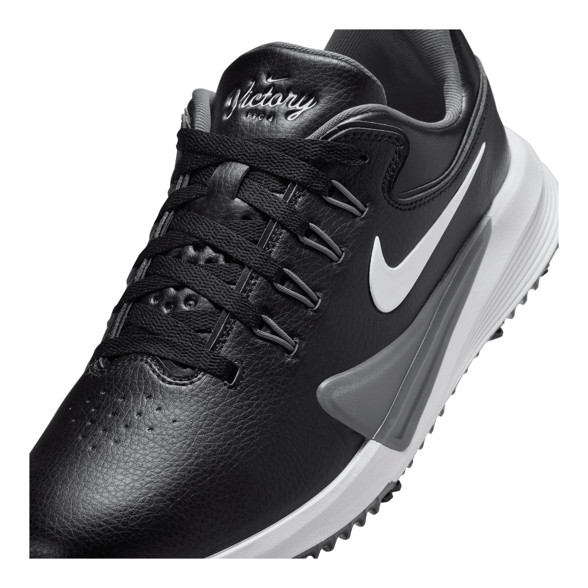 Nike Victory Pro 4 Golf Shoes - Black, White & Iron grey